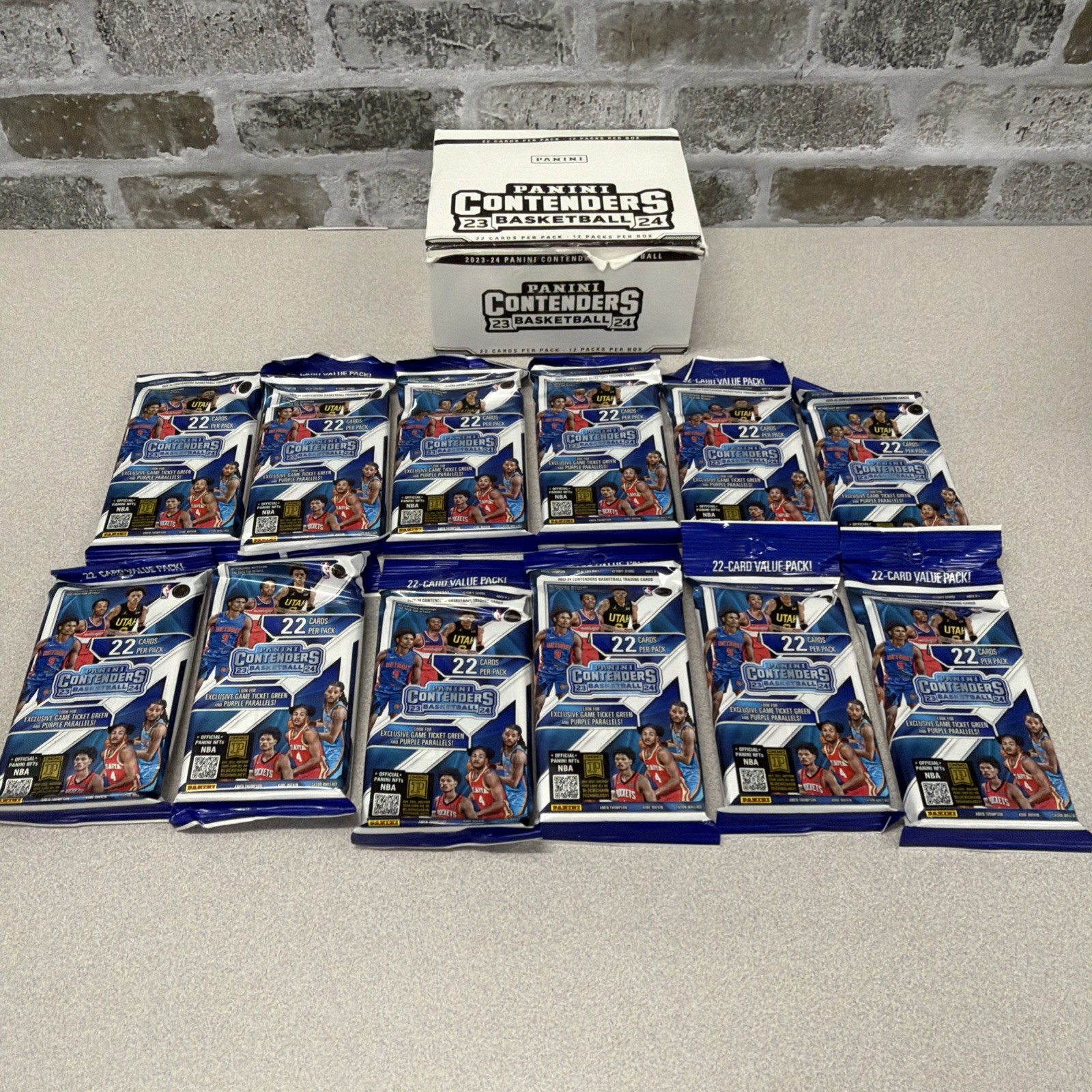 2023-24 Panini NBA Contenders Basketball Value Cello Box 12 Factory Sealed Packs 2023-24 Panini NBA Contenders Basketball Value Cello Box 12 Factory Sealed Packs