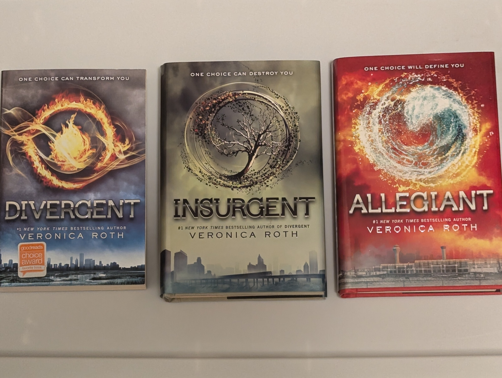 Divergent by Veronica Roth, Lot of 3, Complete Trilogy, 2 HC, 1 PB, 1st Eds