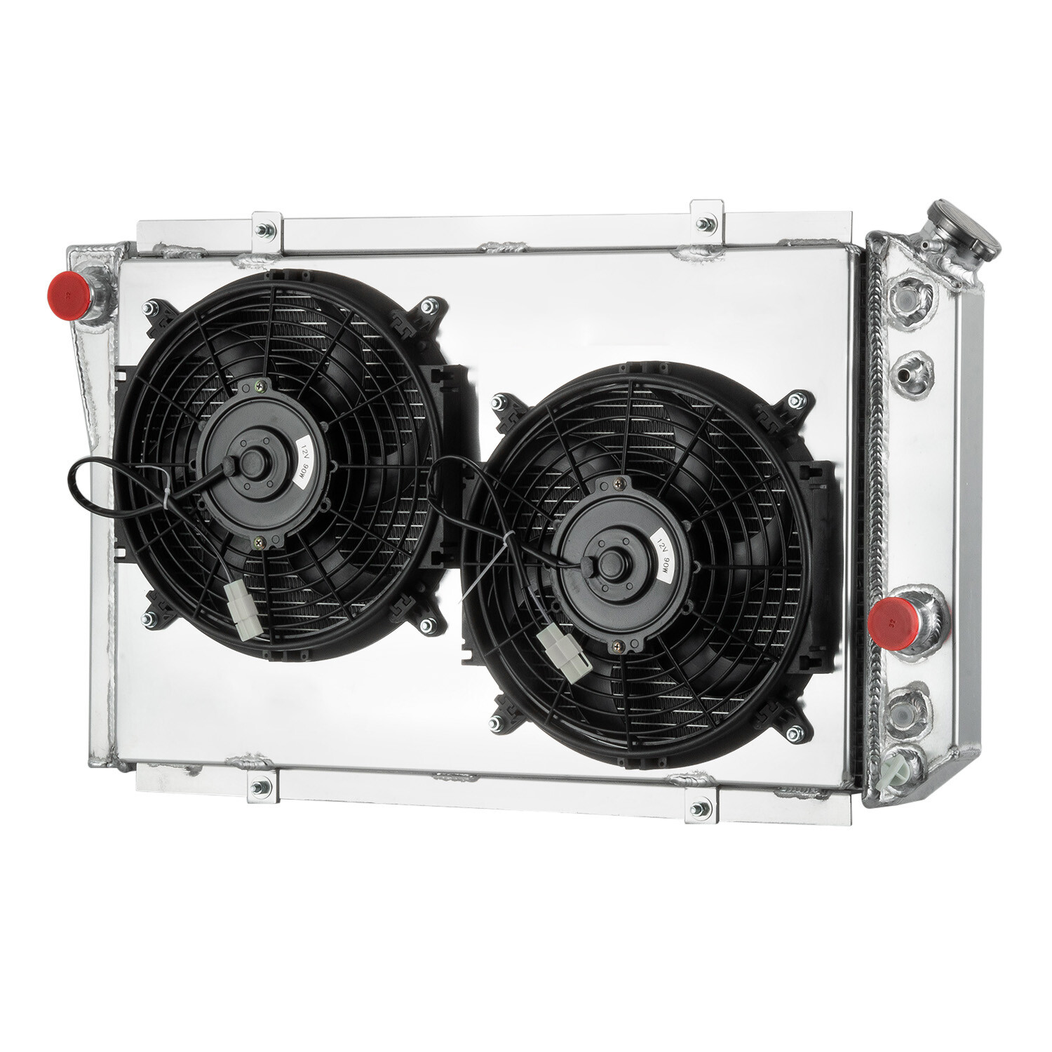 2 Row Radiator+Shroud Fan For 1982-2002 Chevy S10 / S-10 Blazer V8 Conversion