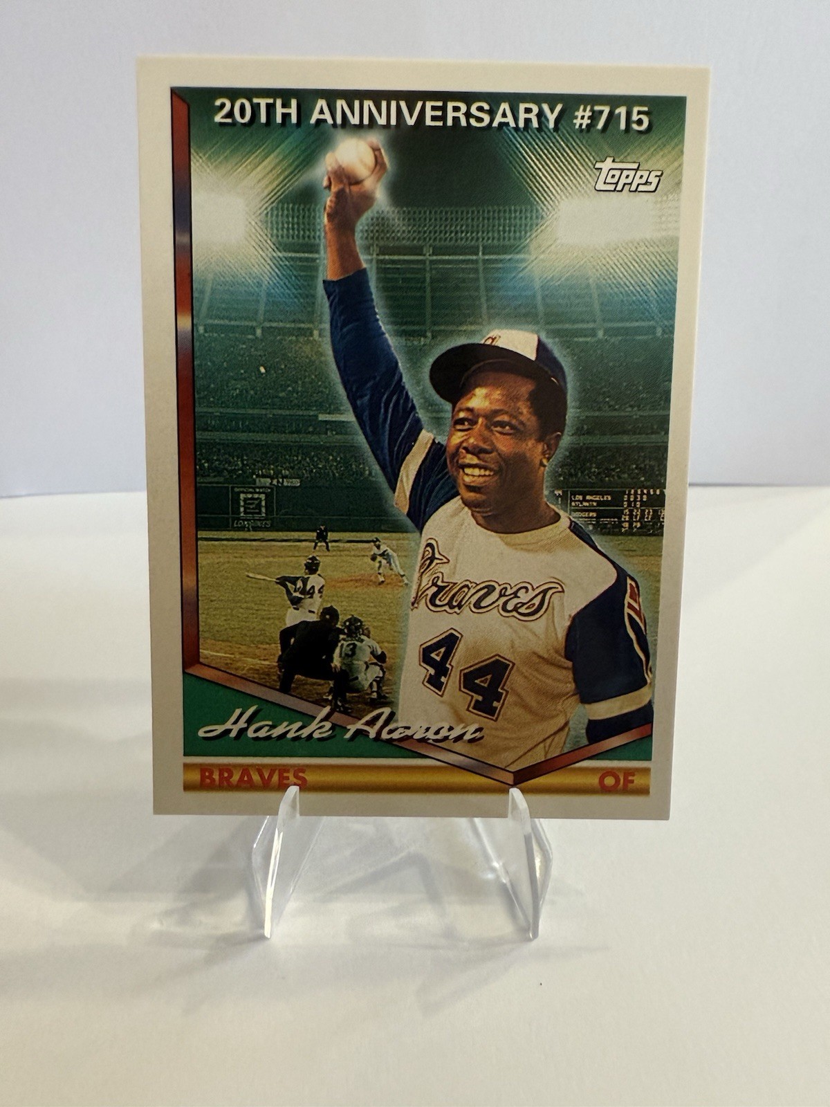 HANK AARON, 1994 TOPPS 20th ANNIVERSARY of #715 HANK AARON, 1994 TOPPS 20th ANNIVERSARY of #715