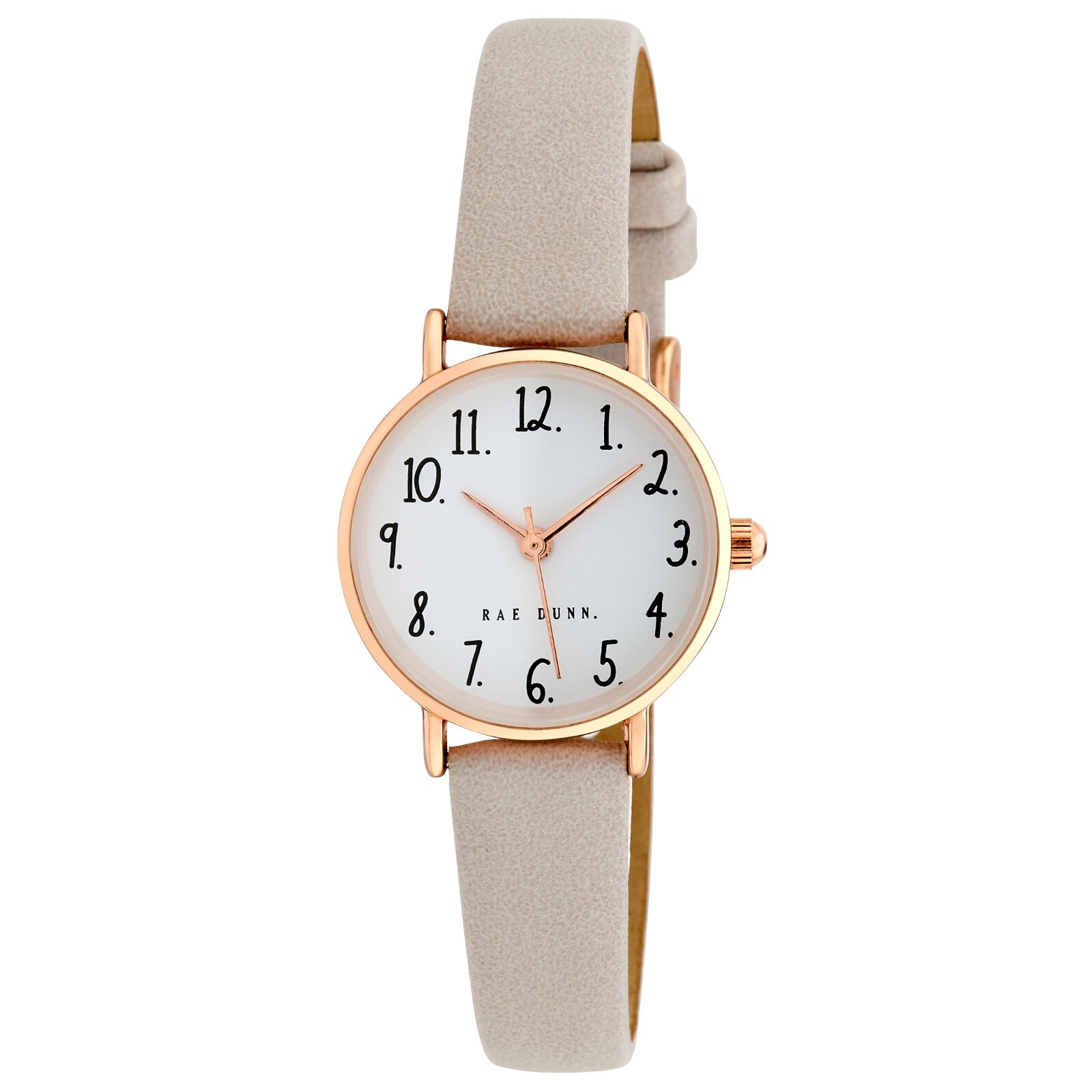 Rae Dunn Women\'s MEGAN 26mm Round Face Vegan Leather Strap Watch