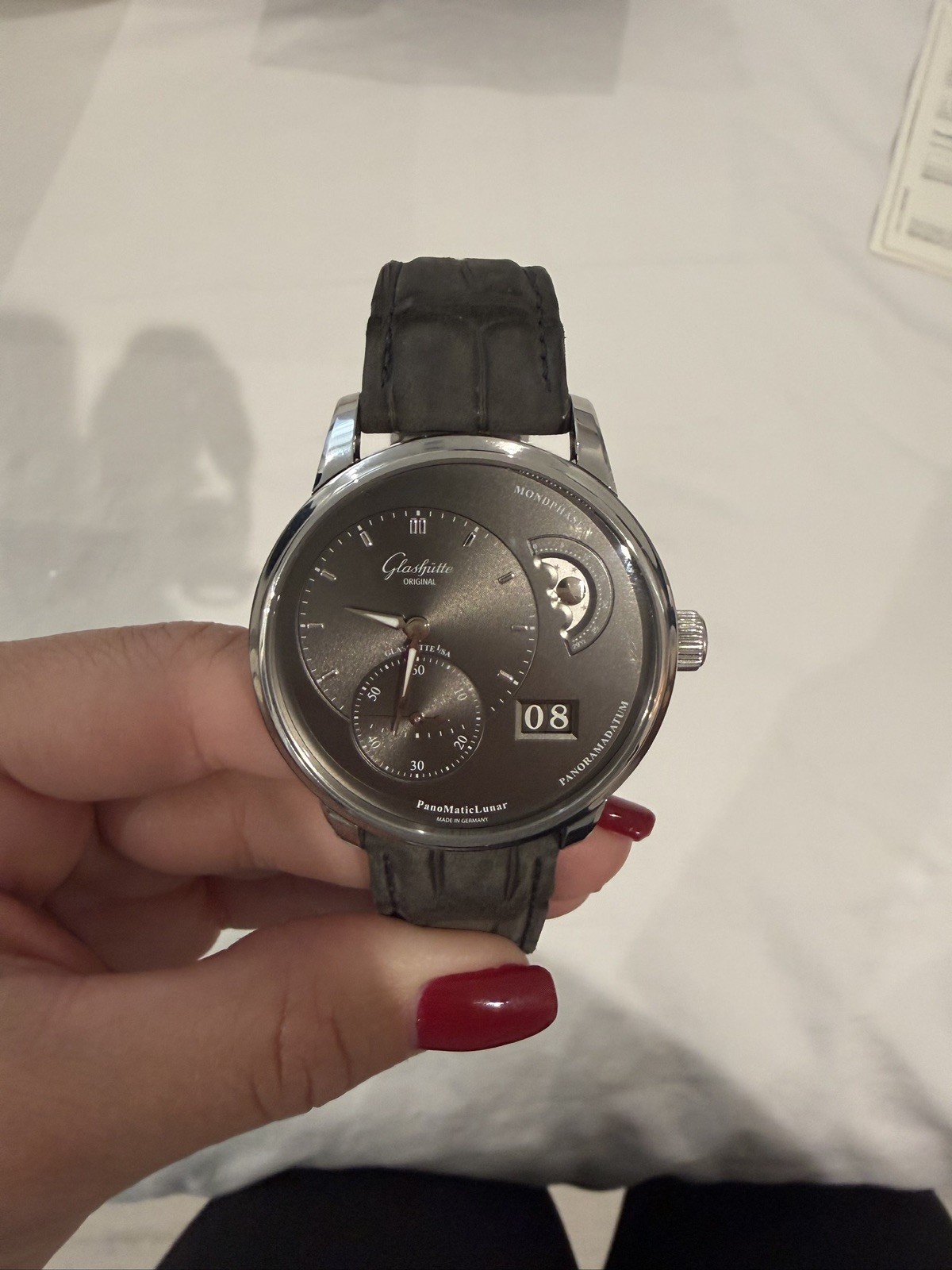 Glashutte Original Panomaticlunar Stainless Steel Watch 90-02-36-12-05 Glashutte Original Panomaticlunar Stainless Steel Watch 90-02-36-12-05