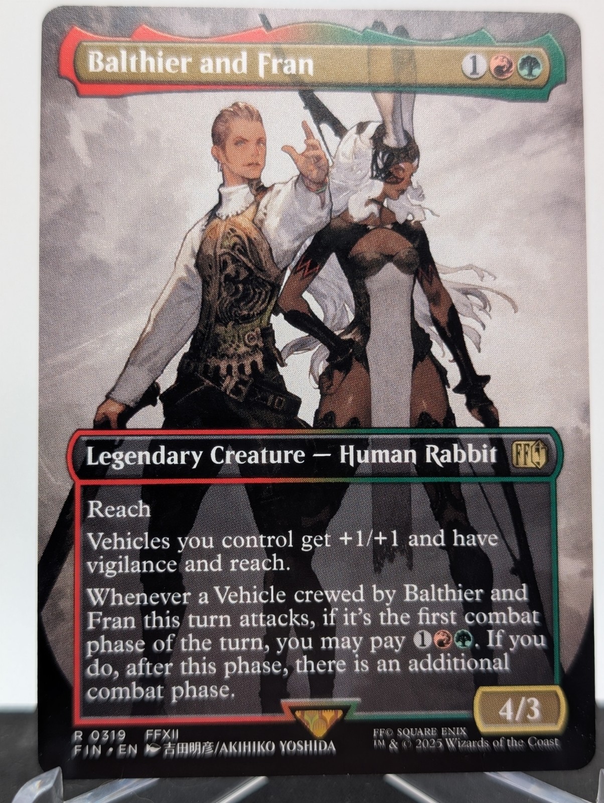 MTG Balthier and Fran R 0319 Final Fantasy Borderless Rare FIN NM Free P&P MTG Balthier and Fran R 0319 Final Fantasy Borderless Rare FIN NM Free P&P