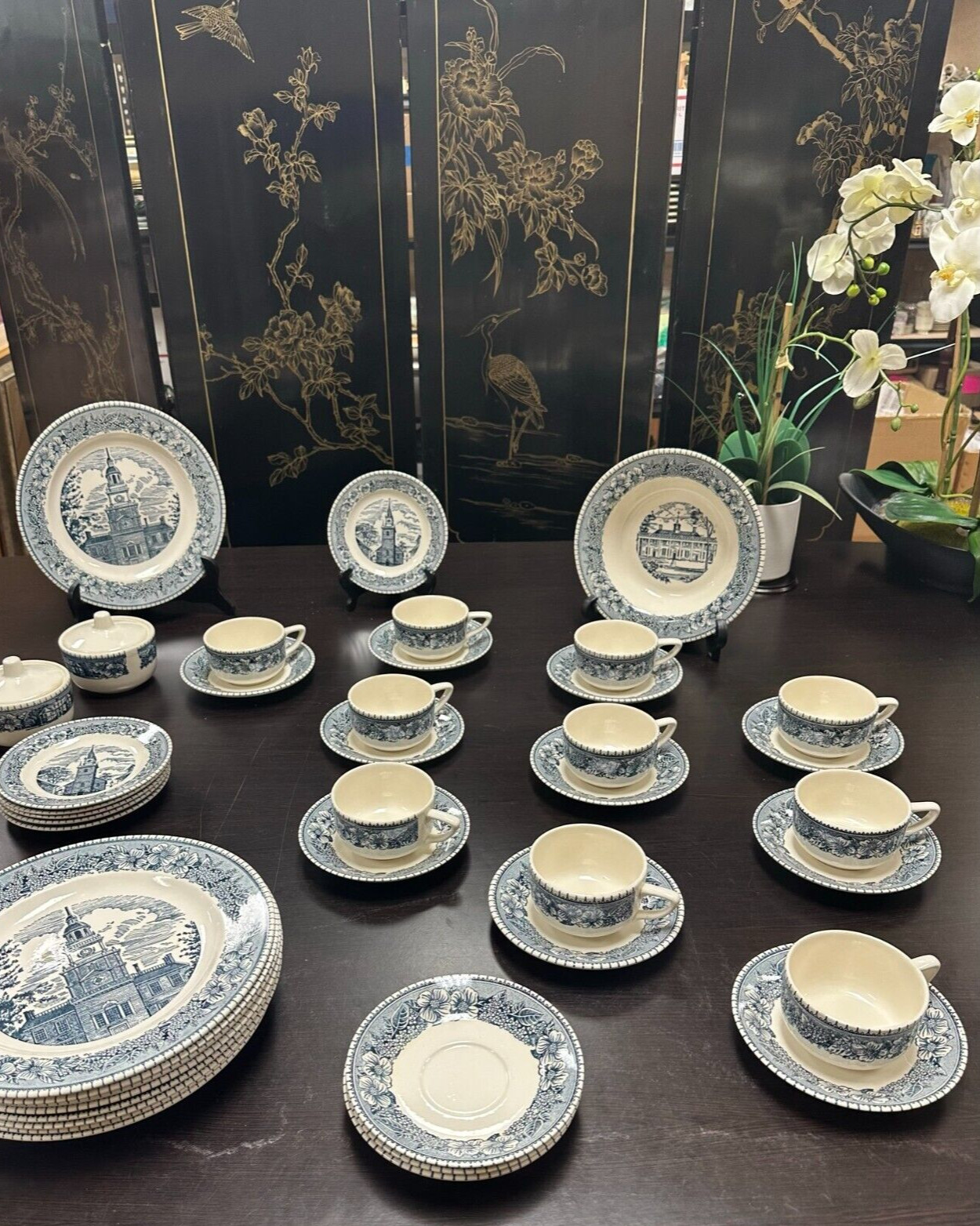 Cavalier Ironstone USA Dinnerware Set. 41 Pieces