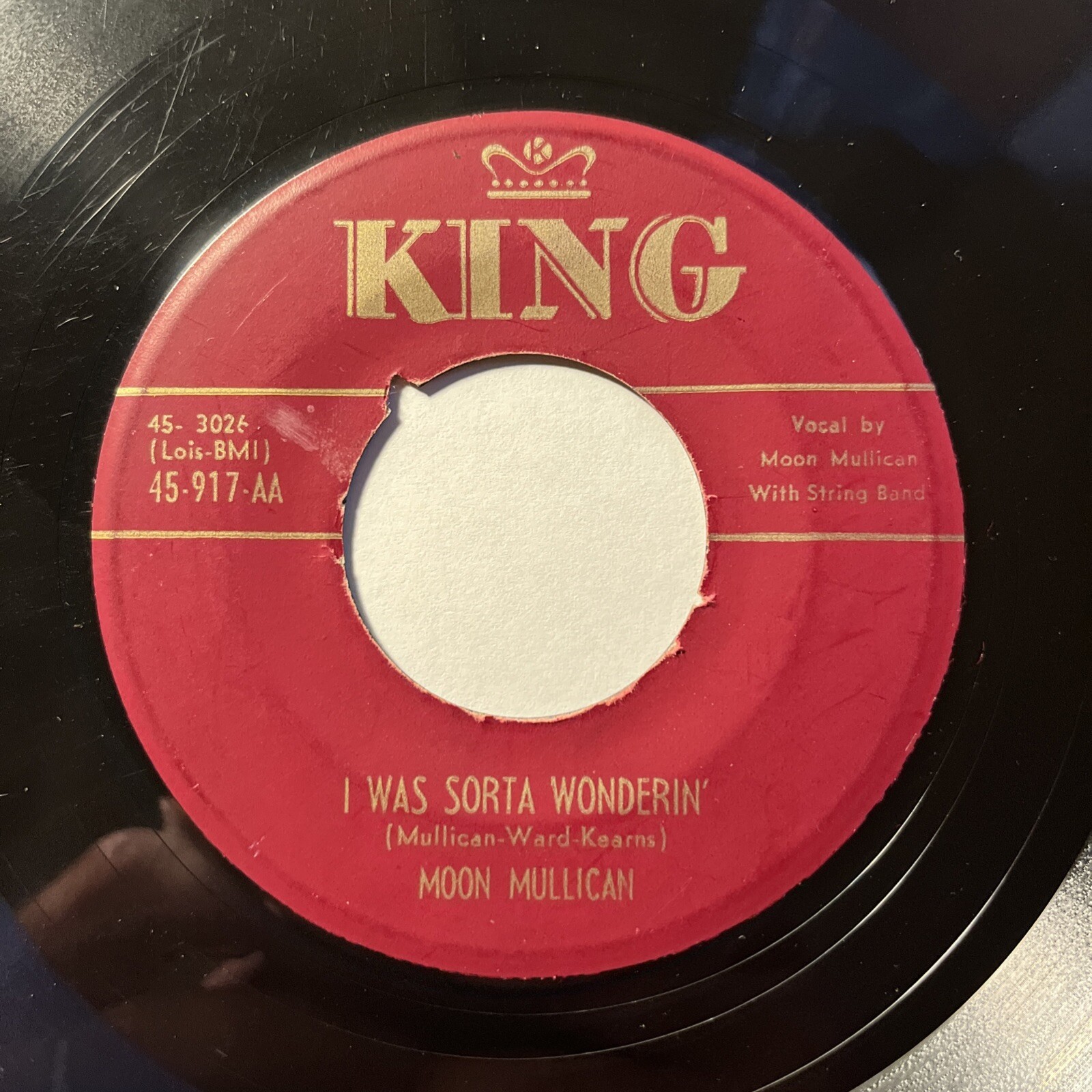 Moon Mullican – I Was Sorta Wonderin\' / The Leaves Mustn\'t Fall, 1950 KING 45