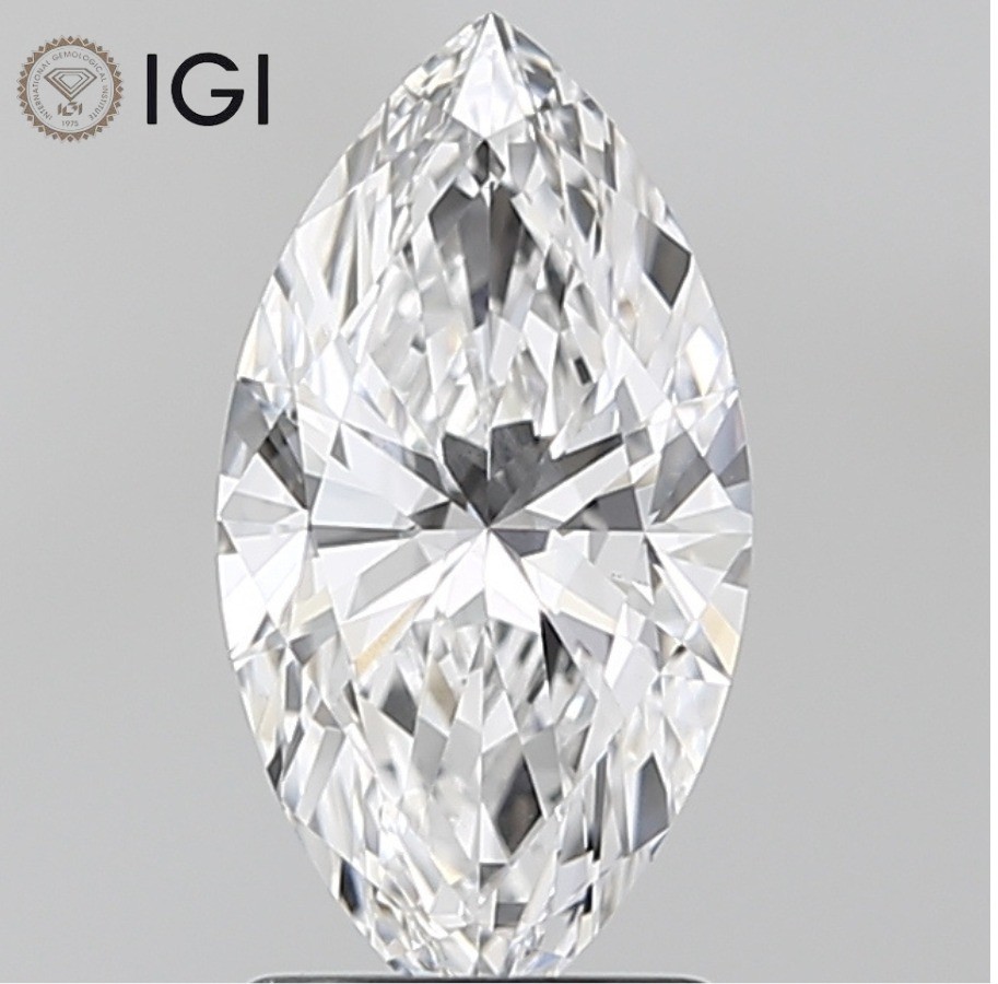 1.87 Ct Marquise Cut IGI Certified Lab Grown CVD Diamond E Color VS1 Clarity