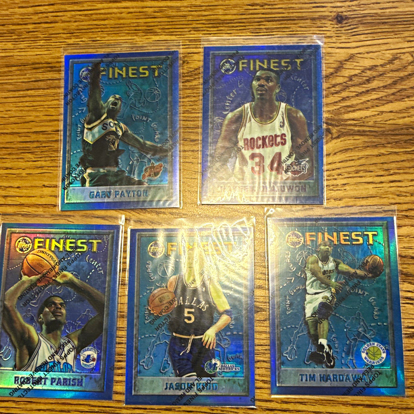 Topps 1994-95 Finest Moment Refractor NBA 5-Card Lot Payton Kidd +more Topps 1994-95 Finest Moment Refractor NBA 5-Card Lot Payton Kidd +more