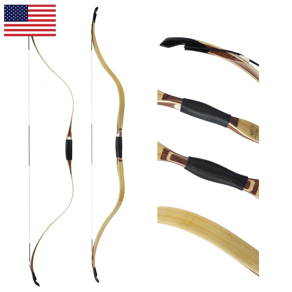 AF 60'' Recurve Bow Chinese Ming Dynasty SiCai Bow Bamboo Handmade 20-45lbs.