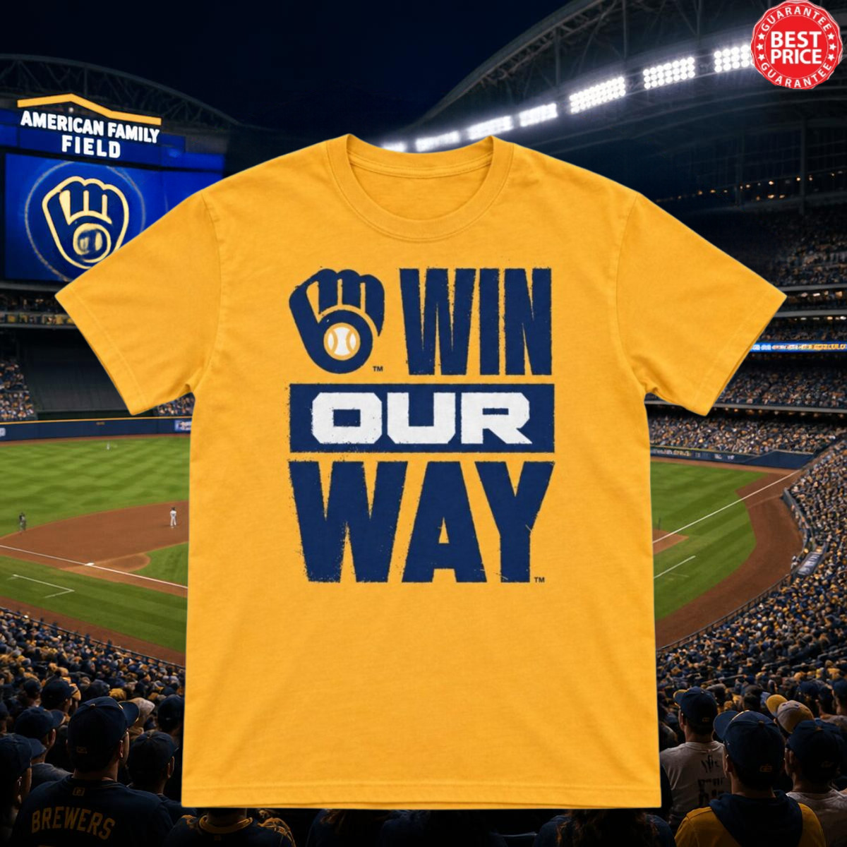 NEW 2026 Milwaukee Brewers Win Our Way Baseball Fan Shirt Gift Tee NEW 2026 Milwaukee Brewers Win Our Way Baseball Fan Shirt Gift Tee