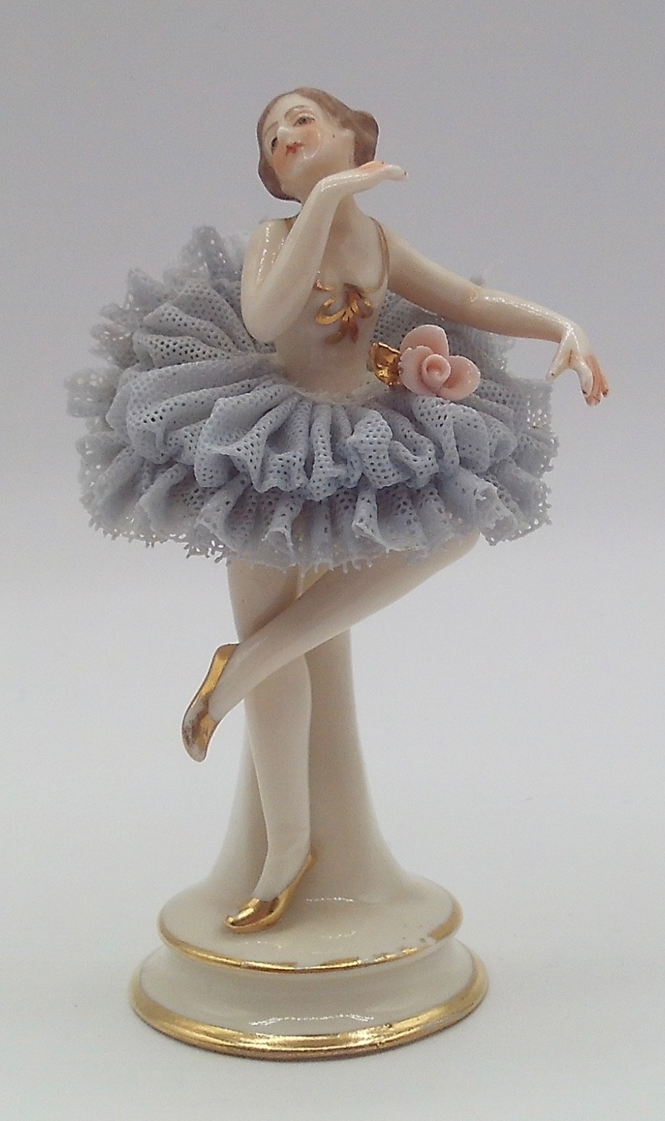 Antique Dresden Germany Porcelain Lace Ballerina Figure 4\