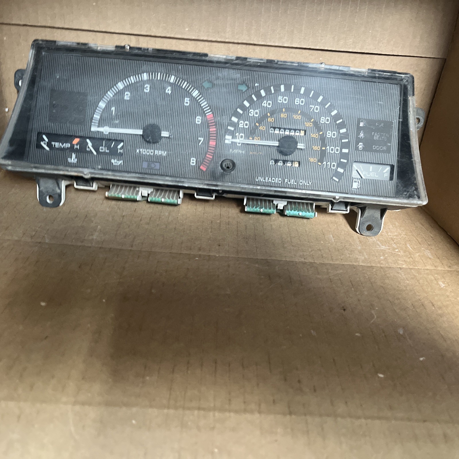 1986 TOYOTA COROLLA SPEEDOMETER INSTRUMENT CLUSTER 80K Miles. 83100-1A850 1986 TOYOTA COROLLA SPEEDOMETER INSTRUMENT CLUSTER 80K Miles. 83100-1A850