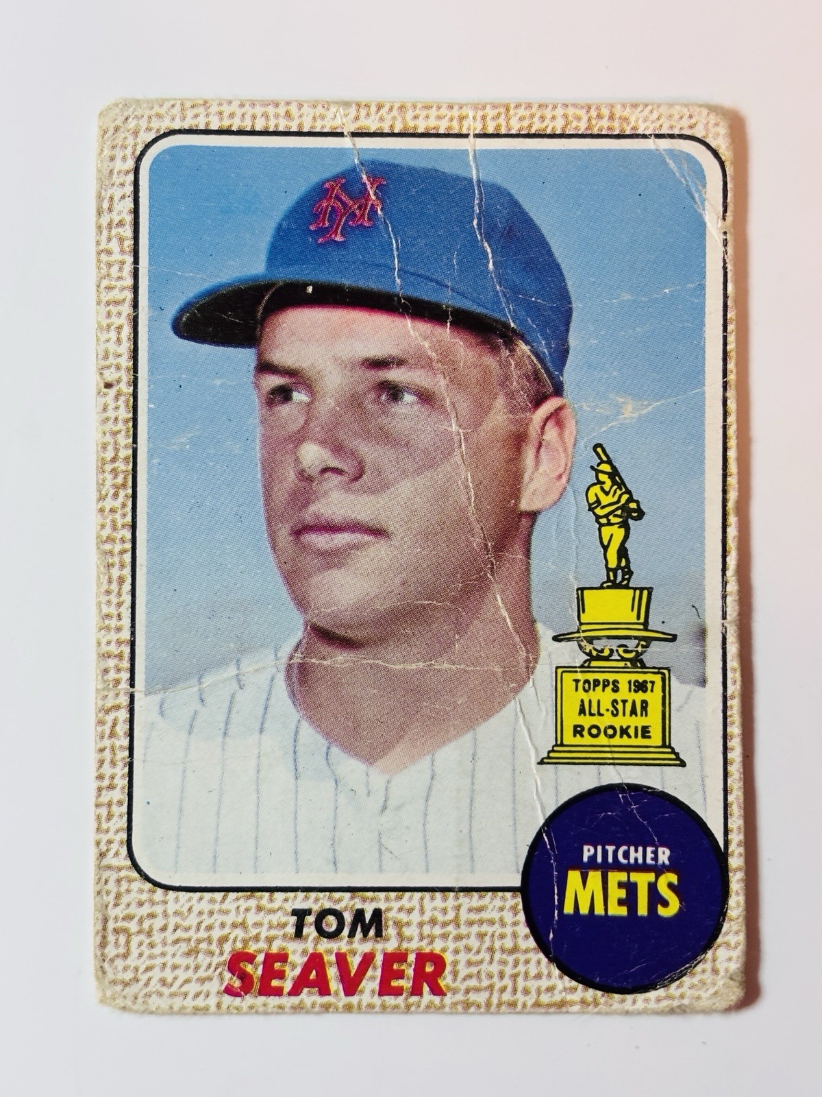 1968 Topps Baseball ROOKIE Tom Seaver #300 - New York Mets PB3 1968 Topps Baseball ROOKIE Tom Seaver #300 - New York Mets PB3