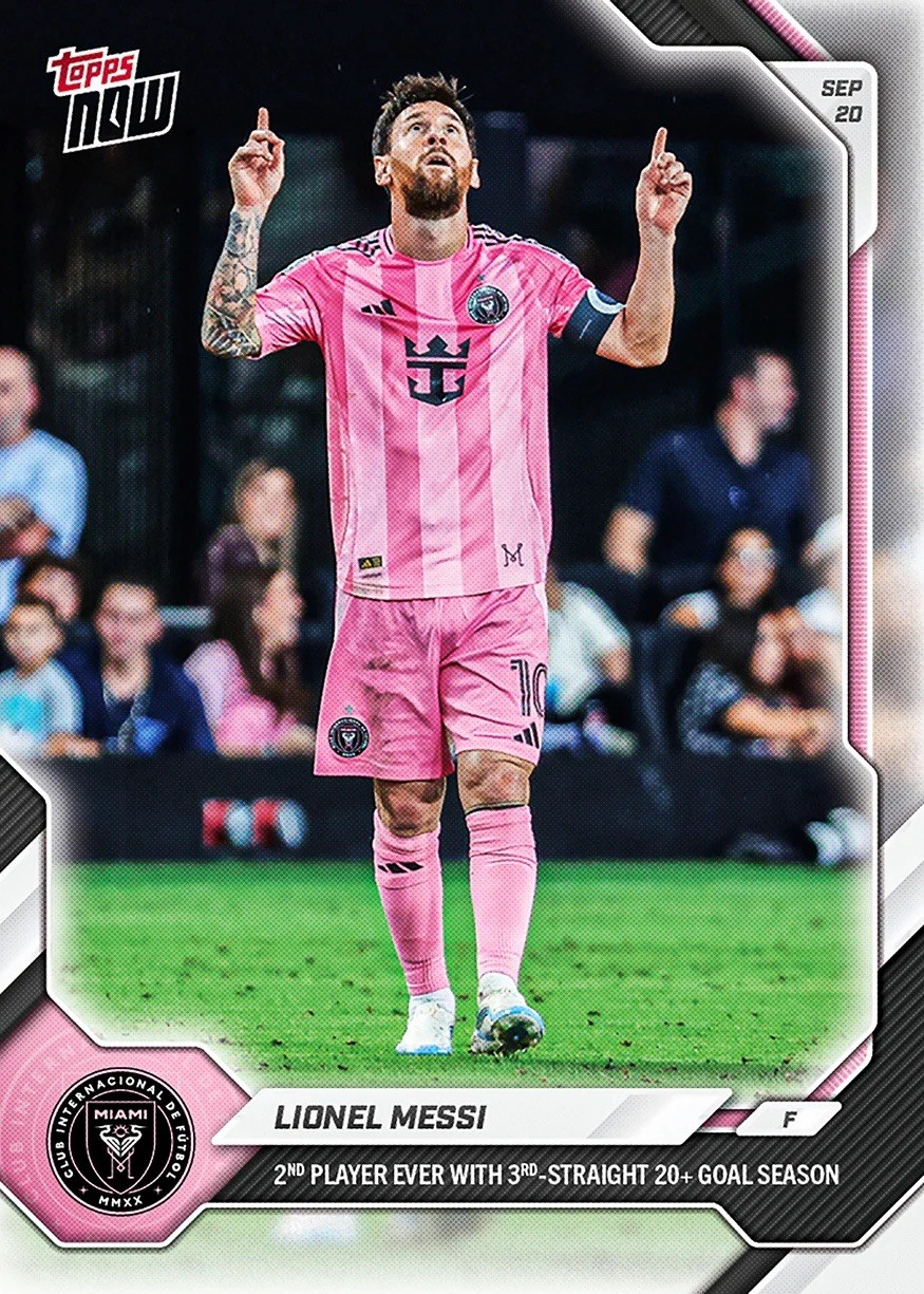 Lionel Messi 3rd Consec 20+ Goal Season - 2026 MLS Topps NOW - Card 86 Presale Lionel Messi 3rd Consec 20+ Goal Season - 2026 MLS Topps NOW - Card 86 Presale
