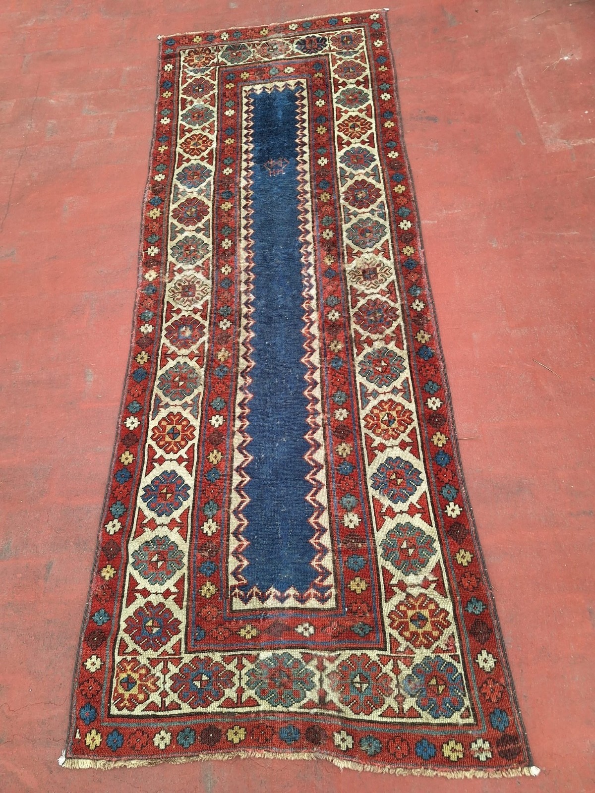 Antique Caucasian Talish long Rug Antique Caucasian Talish long Rug