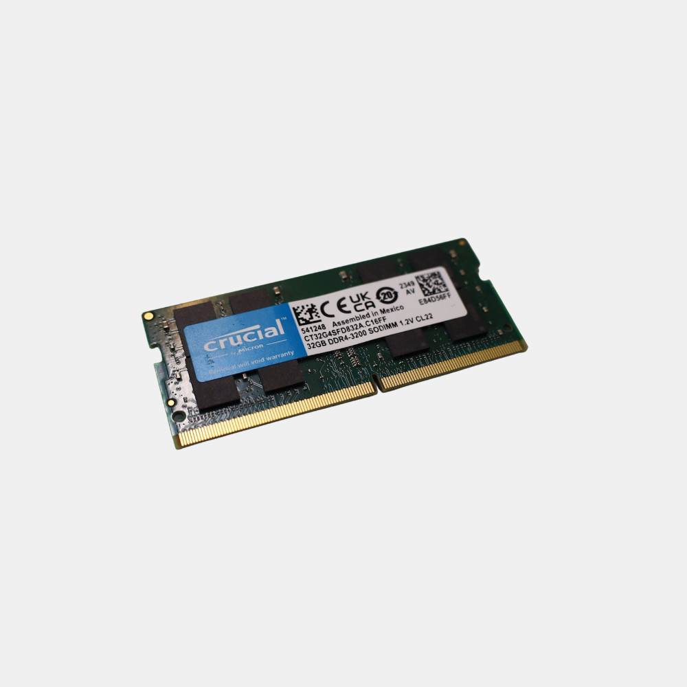 Crucial 32GB (1x32GB) DDR4 3200Mhz SODIMM RAM Laptop Memory CT32G4SFD832A