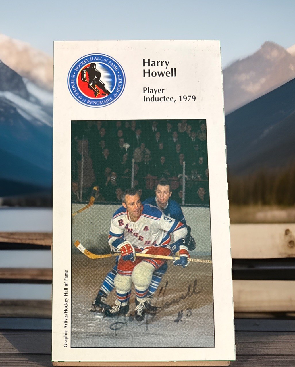 Harry Howell Signed Photo Card Autograph Hockey Hall of Fame New York Rangers Harry Howell Signed Photo Card Autograph Hockey Hall of Fame New York Rangers