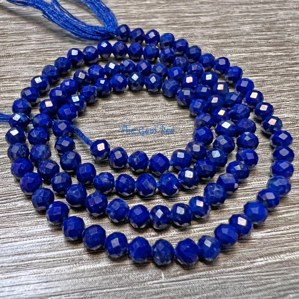 3mm Royal Blue Afghani Lapis Lazuli Faceted Round Rondelle Beads 13 inch Strand 3mm Royal Blue Afghani Lapis Lazuli Faceted Round Rondelle Beads 13 inch Strand
