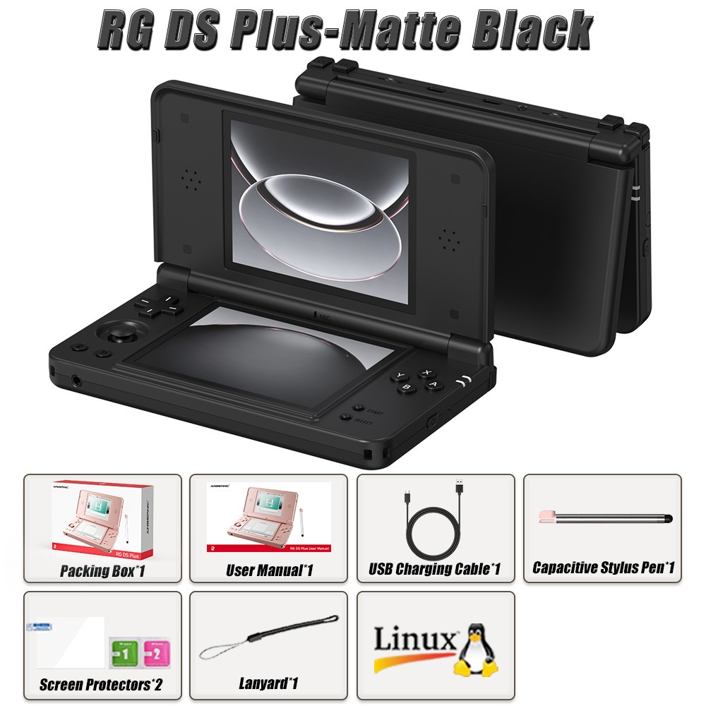 ANBERNIC RG DS Plus Dual-Screen Retro Handheld Game Console Linux RK3568 Gifts ANBERNIC RG DS Plus Dual-Screen Retro Handheld Game Console Linux RK3568 Gifts