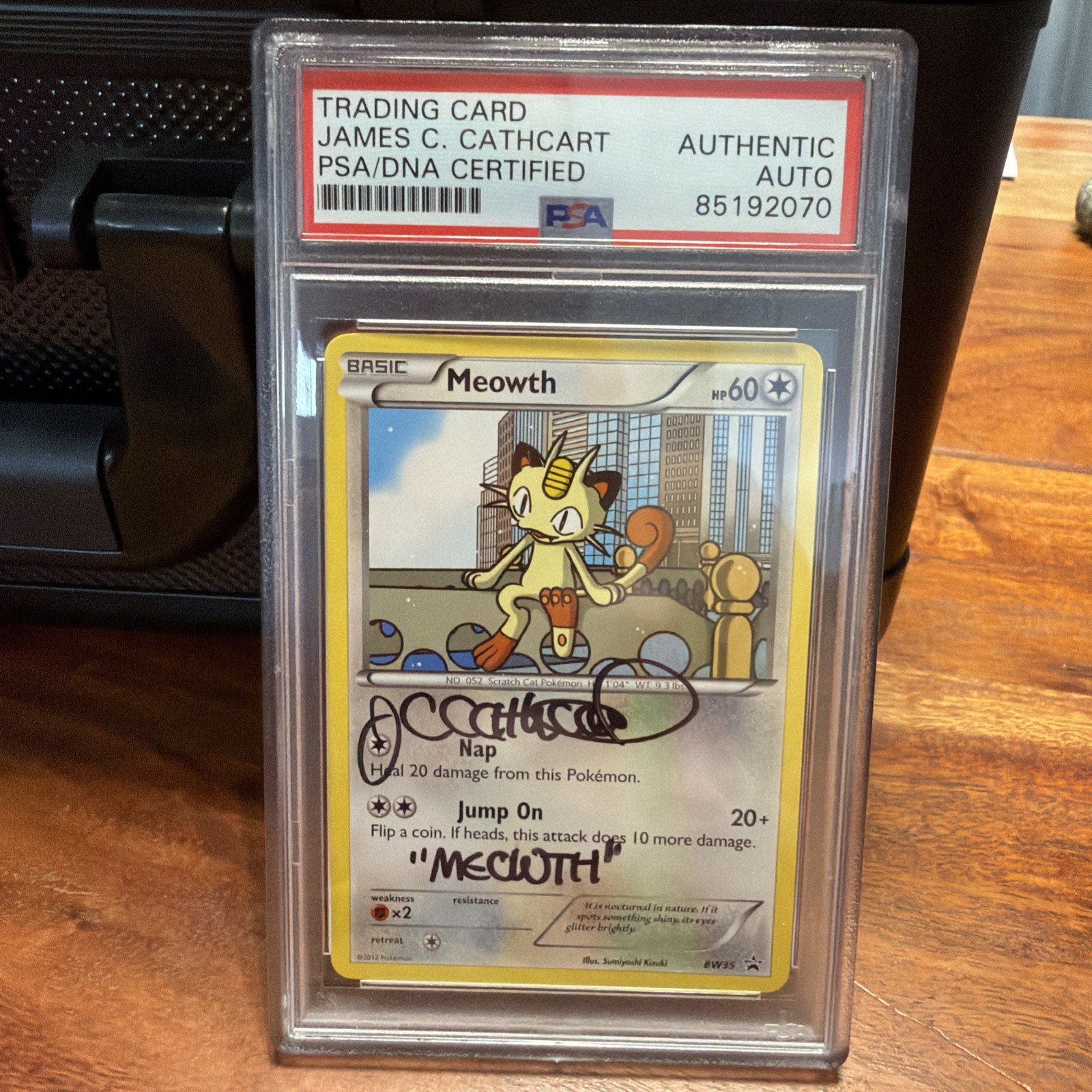 First Ever Signed James Carter Cathcart Meowth BW35 Promo Regular