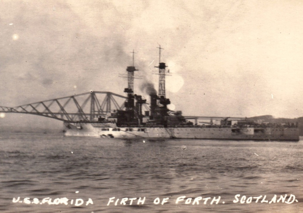 WWI USS Florida Battleship RPPC Real Photo Postcard