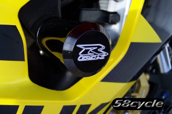 06-07 GSXR 600 750 Limited Ed. BLACK Ano Frame Sliders Savers Crash Protectors 06-07 GSXR 600 750 Limited Ed. BLACK Ano Frame Sliders Savers Crash Protectors