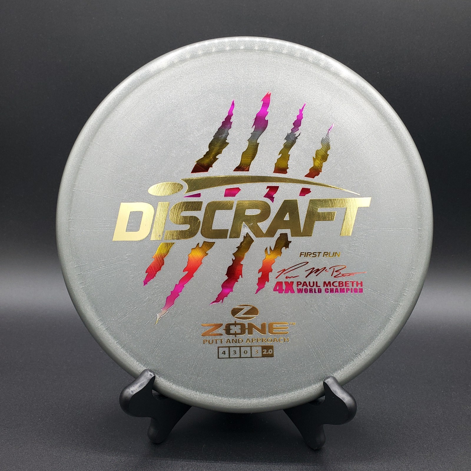Discraft Zone 4X Claw Zone First Run Paul McBeth Putt Approach Disc Golf Discraft Zone 4X Claw Zone First Run Paul McBeth Putt Approach Disc Golf