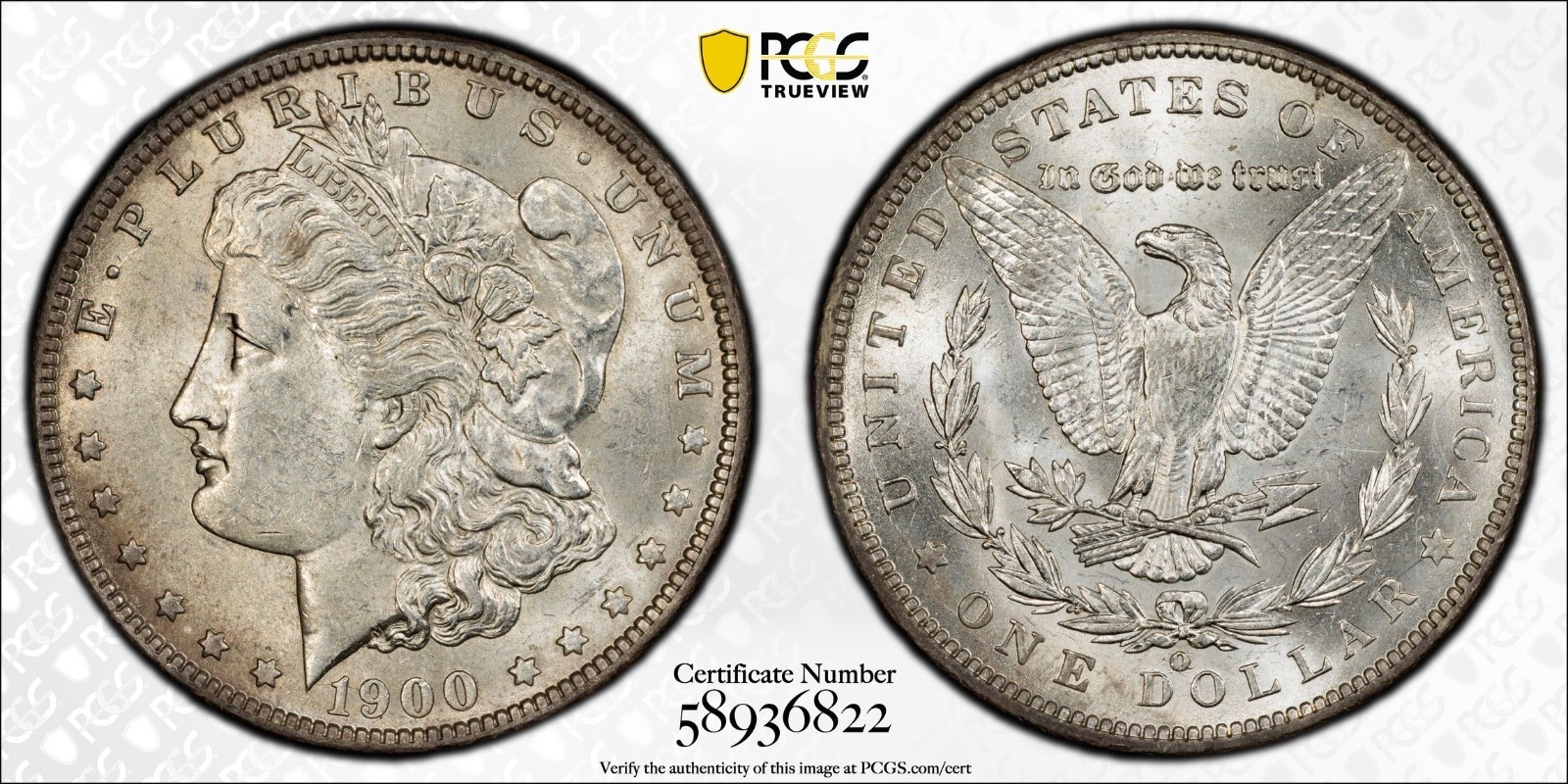1900-O/CC $1 Morgan Silver Dollar PCGS MS61 'O Over CC' Mintmark Variety US Coin 1900-O/CC $1 Morgan Silver Dollar PCGS MS61 'O Over CC' Mintmark Variety US Coin