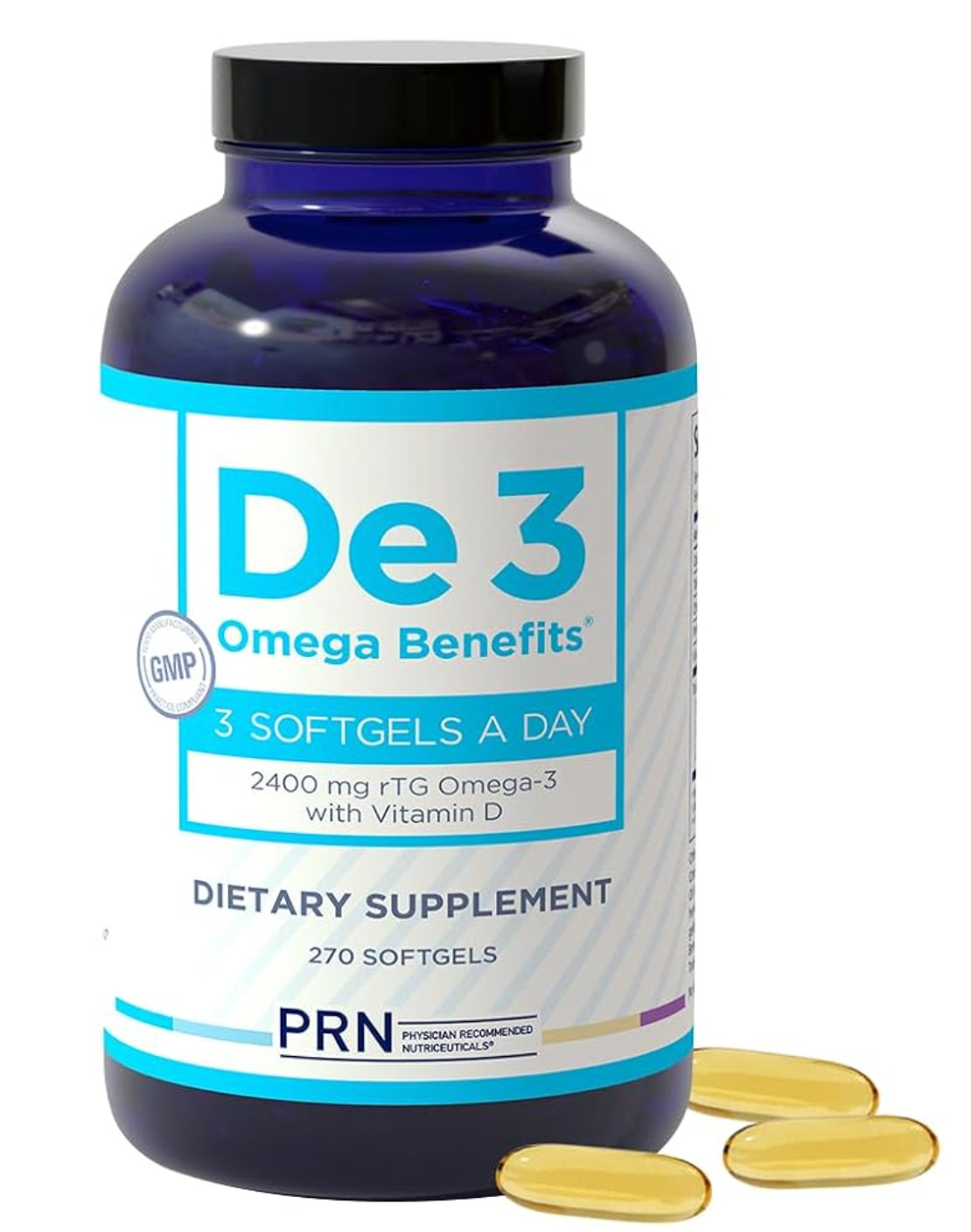 De3 Occasional Eye Dryness Rtg Omega 3 Supplement - 270 Softgels, 90-Day Supply De3 Occasional Eye Dryness Rtg Omega 3 Supplement - 270 Softgels, 90-Day Supply