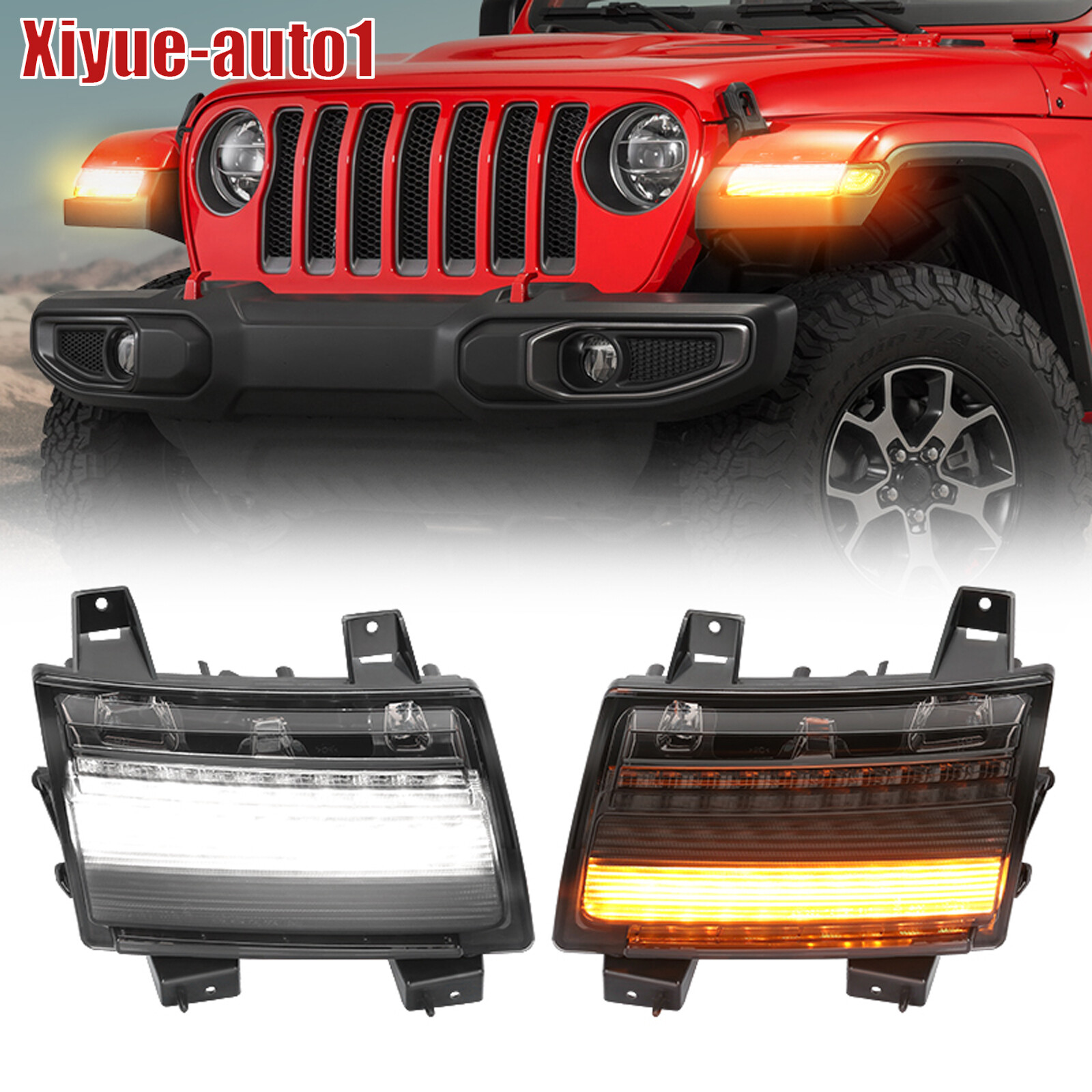 For Jeep Wrangler JL 18-23 Gladiator JT 2020+ Sequential LED Turn Signal Lights