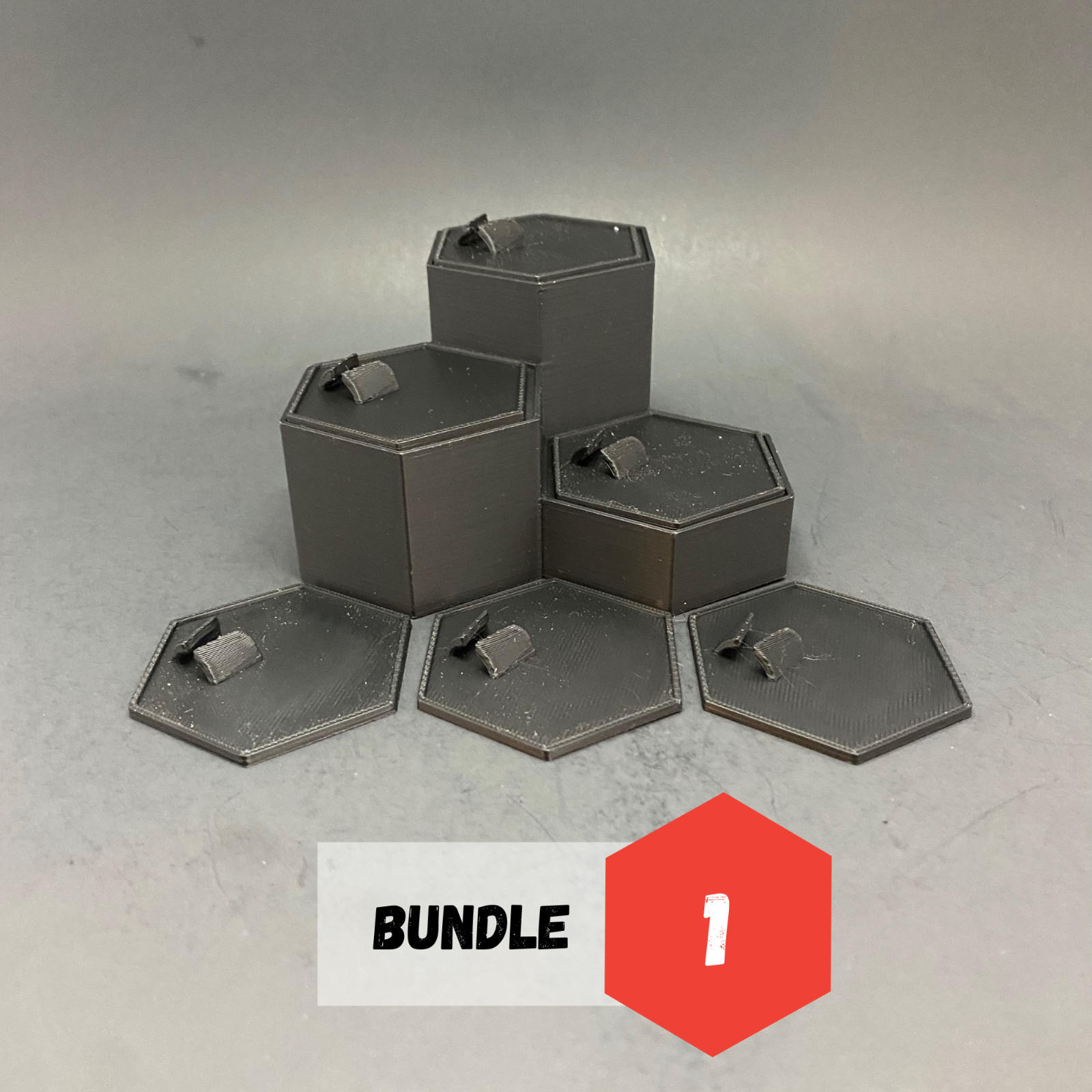 Action Figure Display Stands Hex Solution Bundles – 3D Printed Multi-Tier Risers