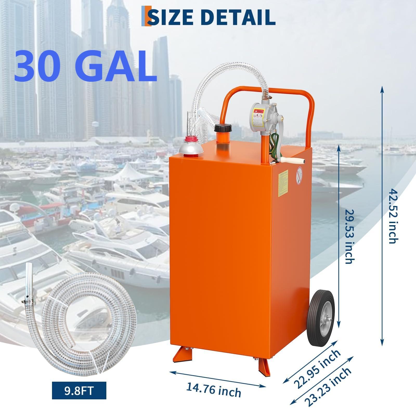 30/35/40/45 Gallon Fuel Caddy Portable Gas Tank Diesel Fuel w/ Transfer Pump 30/35/40/45 Gallon Fuel Caddy Portable Gas Tank Diesel Fuel w/ Transfer Pump
