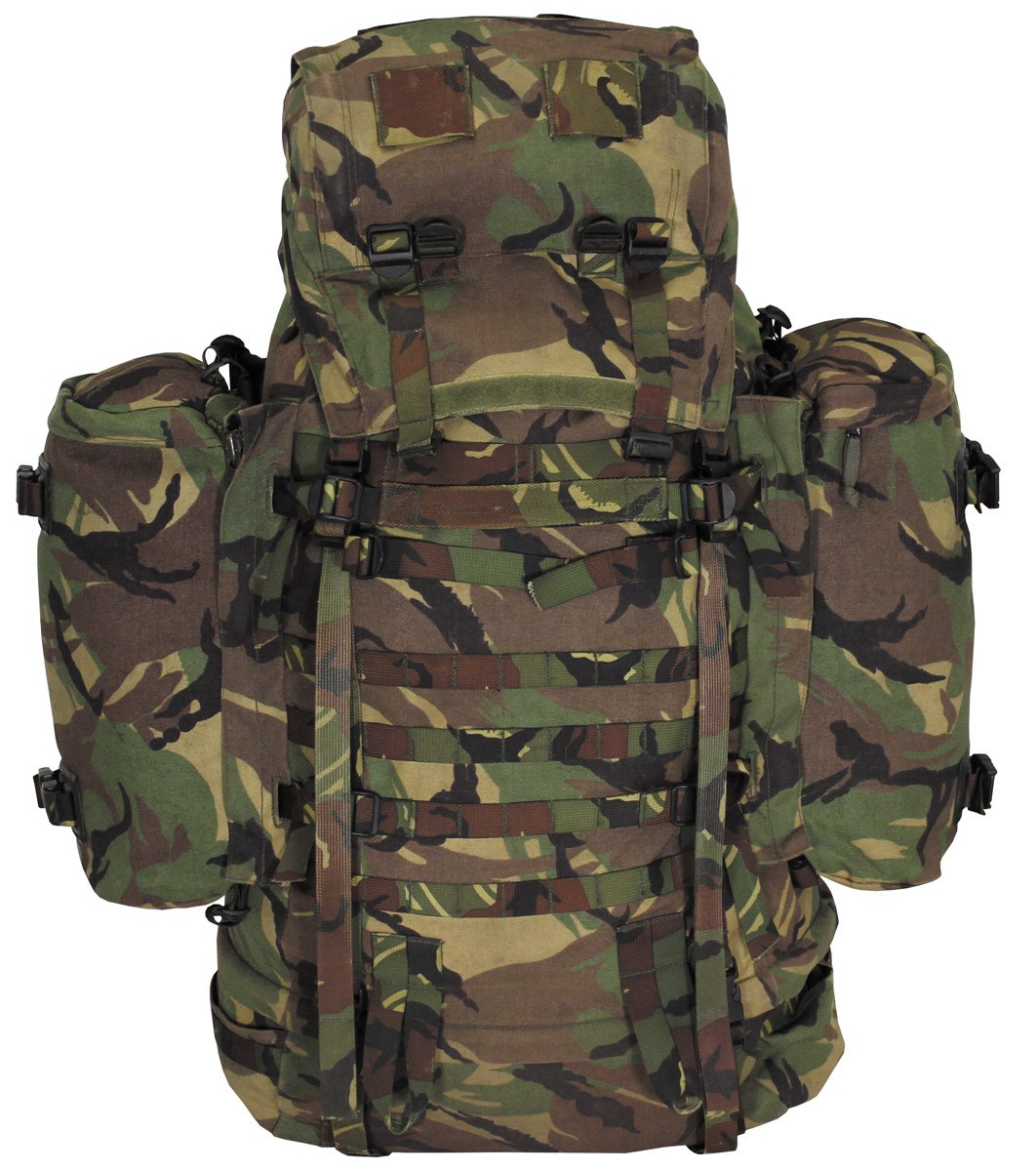 Dutch backpack large combat backpack DPM camouflage approx. 120 liters used Original