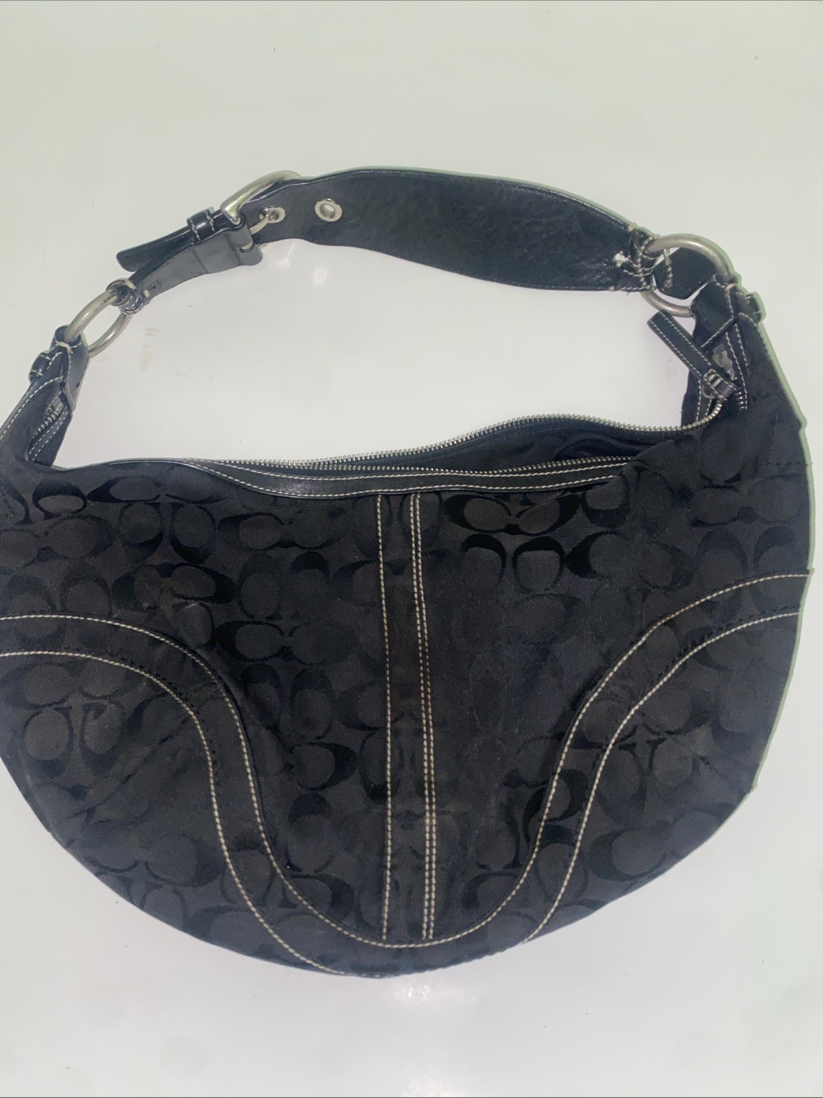 rare coach 10075 hobo black signature