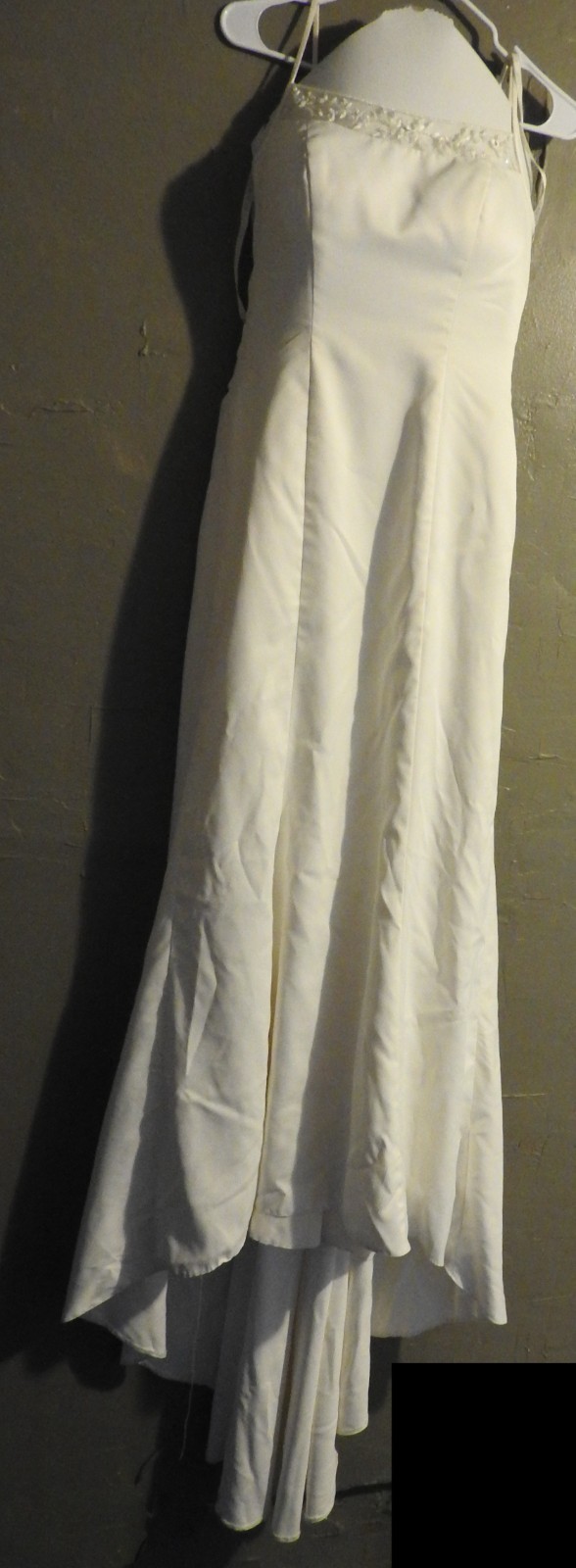 Vintage David\'s Bridal GALINA Mermaid Wedding Gress SIZE 6 IVORY + Petticoat