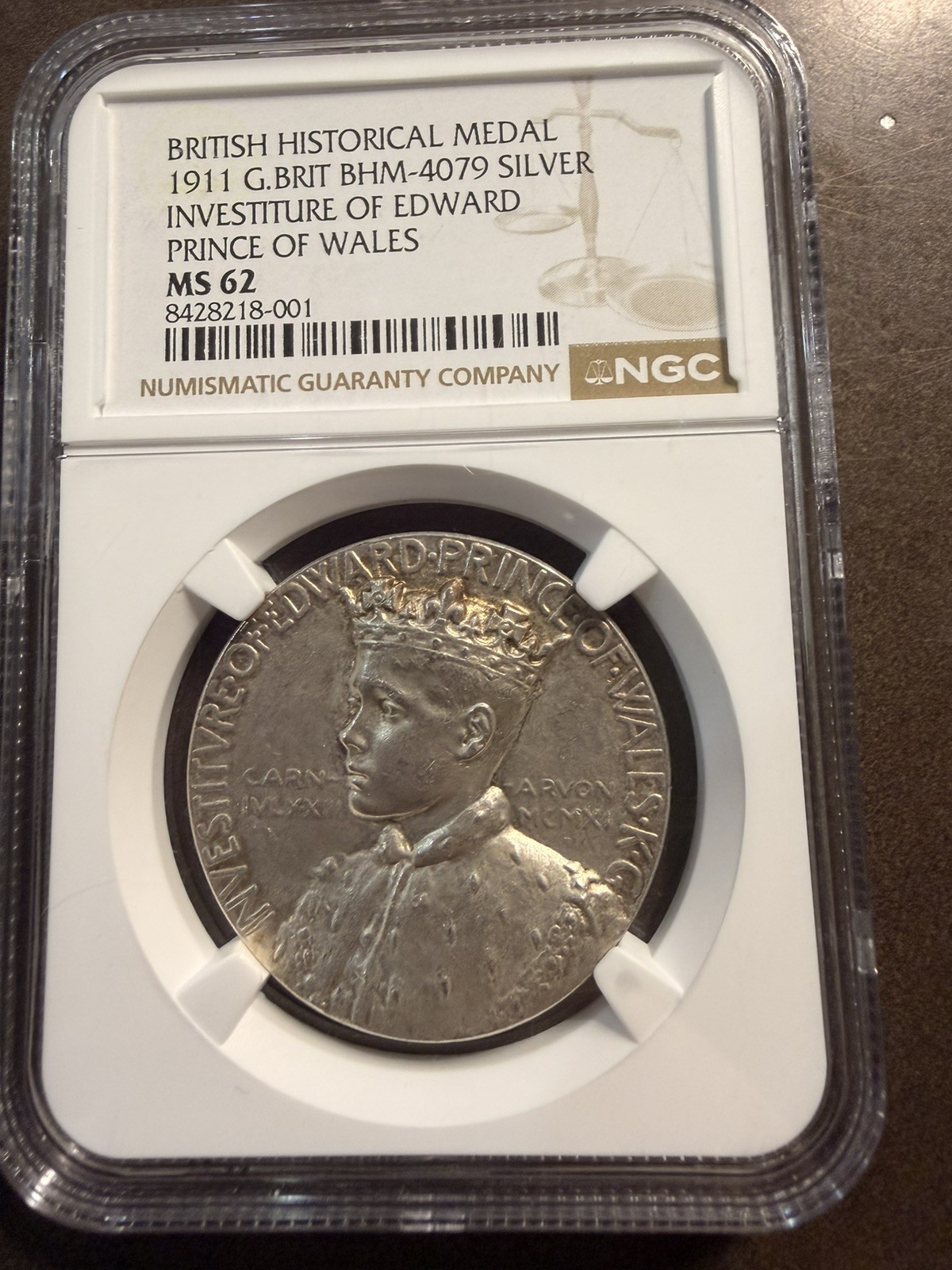 ** VERY RARE** 1911 GB King EDWARD VIII as PRINCE OF WALES Silver Medal ** VERY RARE** 1911 GB King EDWARD VIII as PRINCE OF WALES Silver Medal