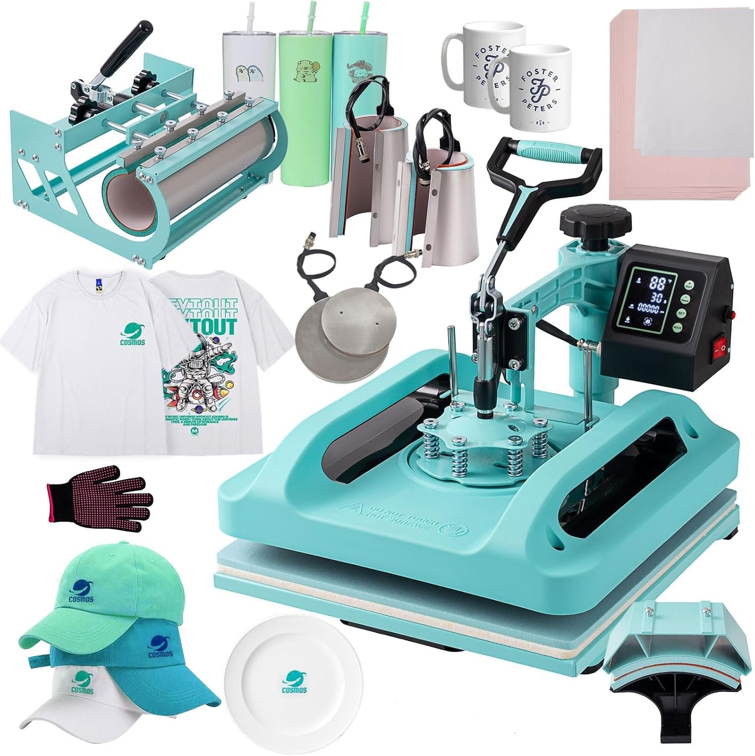 Combo 8 IN 1 T-Shirt Heat Press Transfer Machine 15