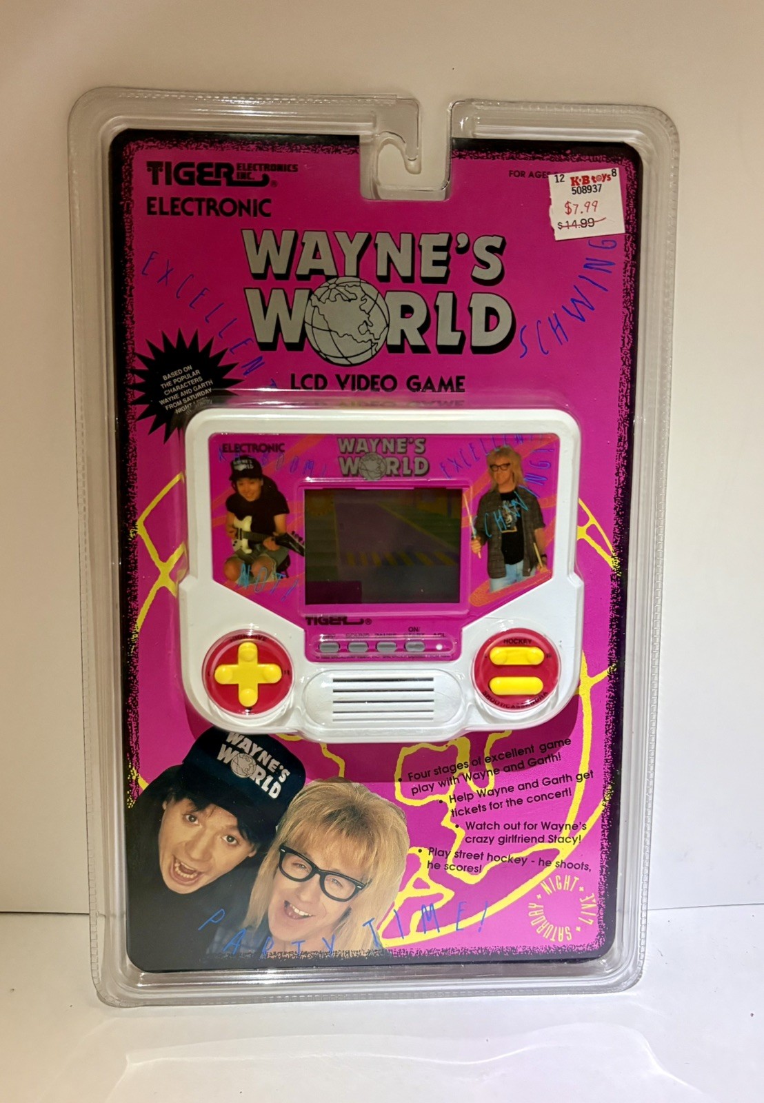 Vintage Tiger Electronics Wayne’s World Handheld LCD Game Sealed