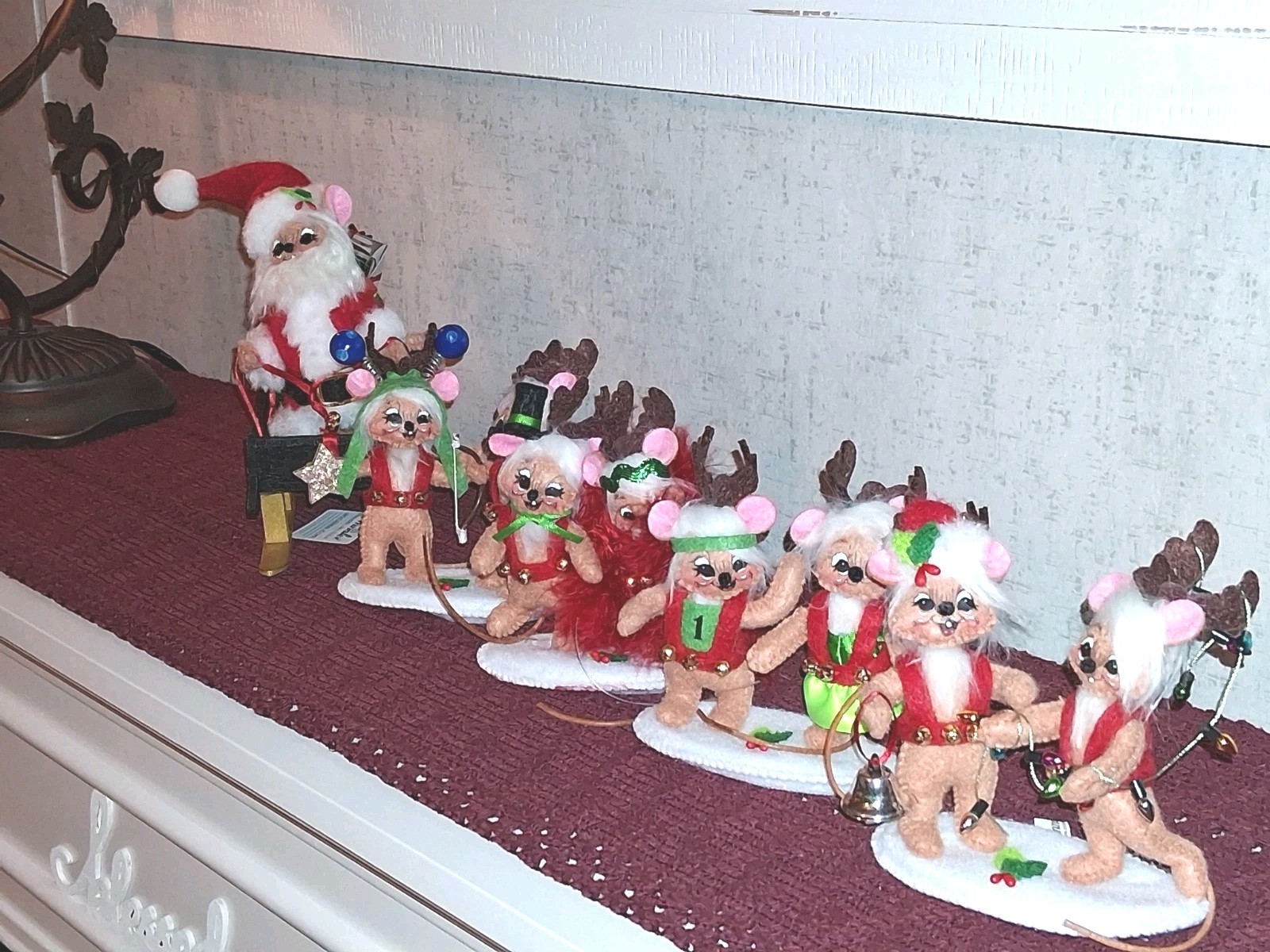 ANNALEE NEW SANTA MOUSE SLEIGH/ SANTA MOUSE REINDEER TEAM of 8 Adorable 2020 NWT ANNALEE NEW SANTA MOUSE SLEIGH/ SANTA MOUSE REINDEER TEAM of 8 Adorable 2020 NWT