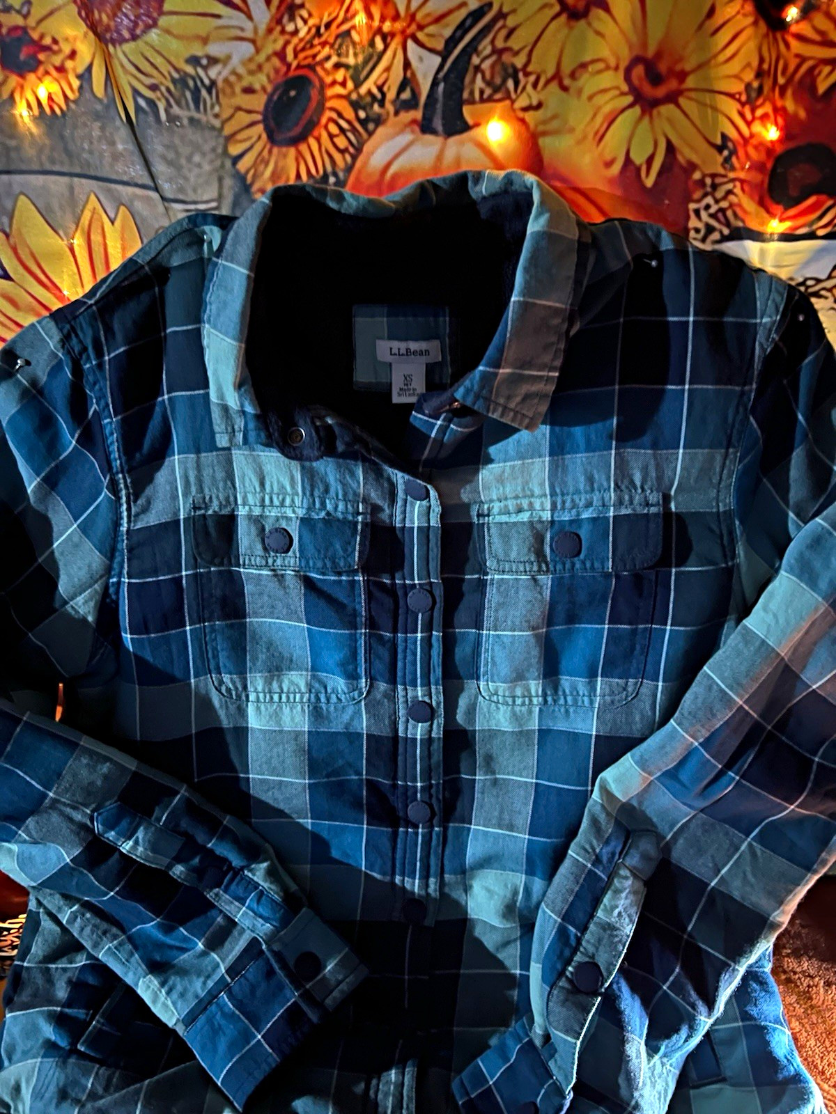 L.L.Bean Women’s Blue Plaid XS Jacket L.L.Bean Women’s Blue Plaid XS Jacket