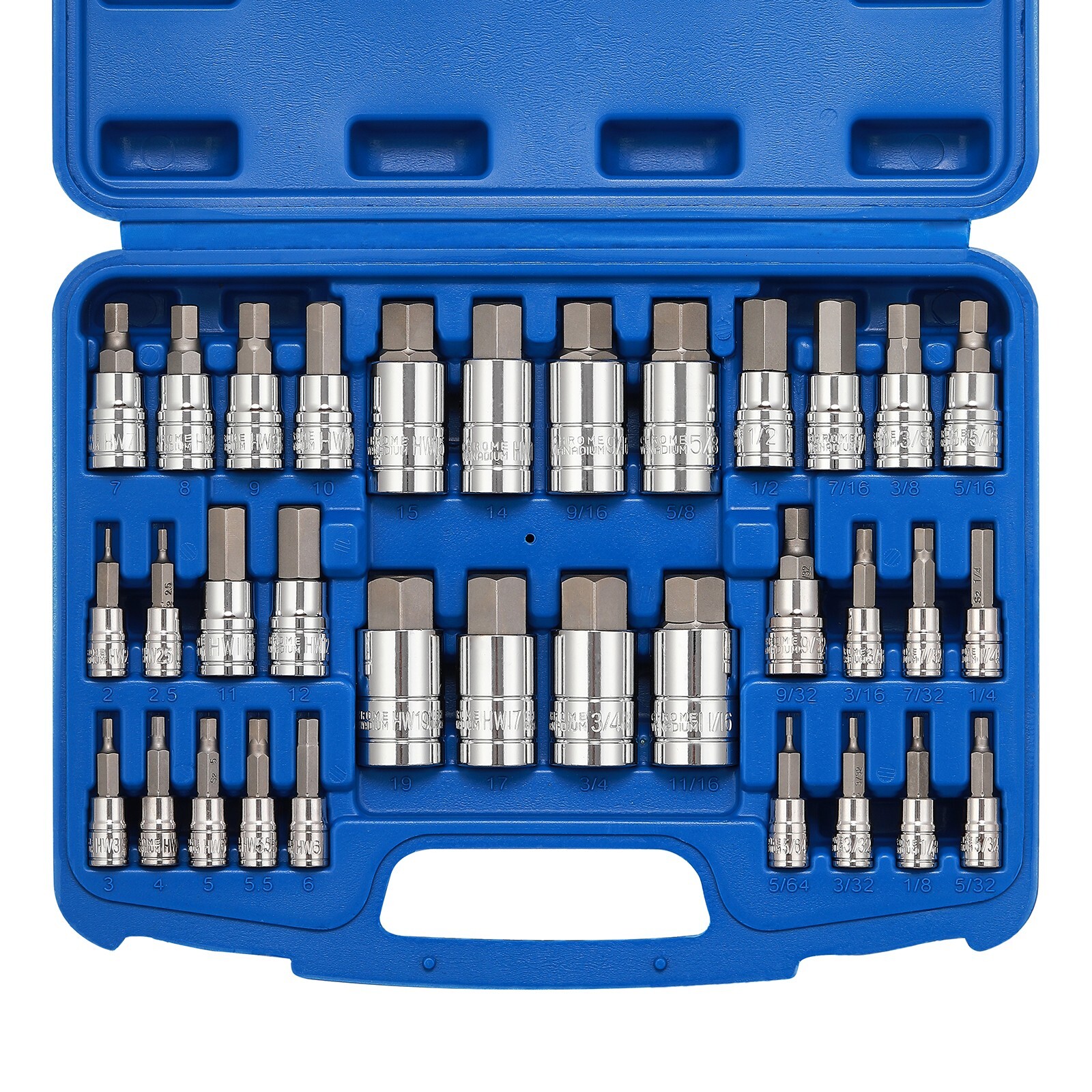 33PCS Hex Bit Socket Set, 1/4