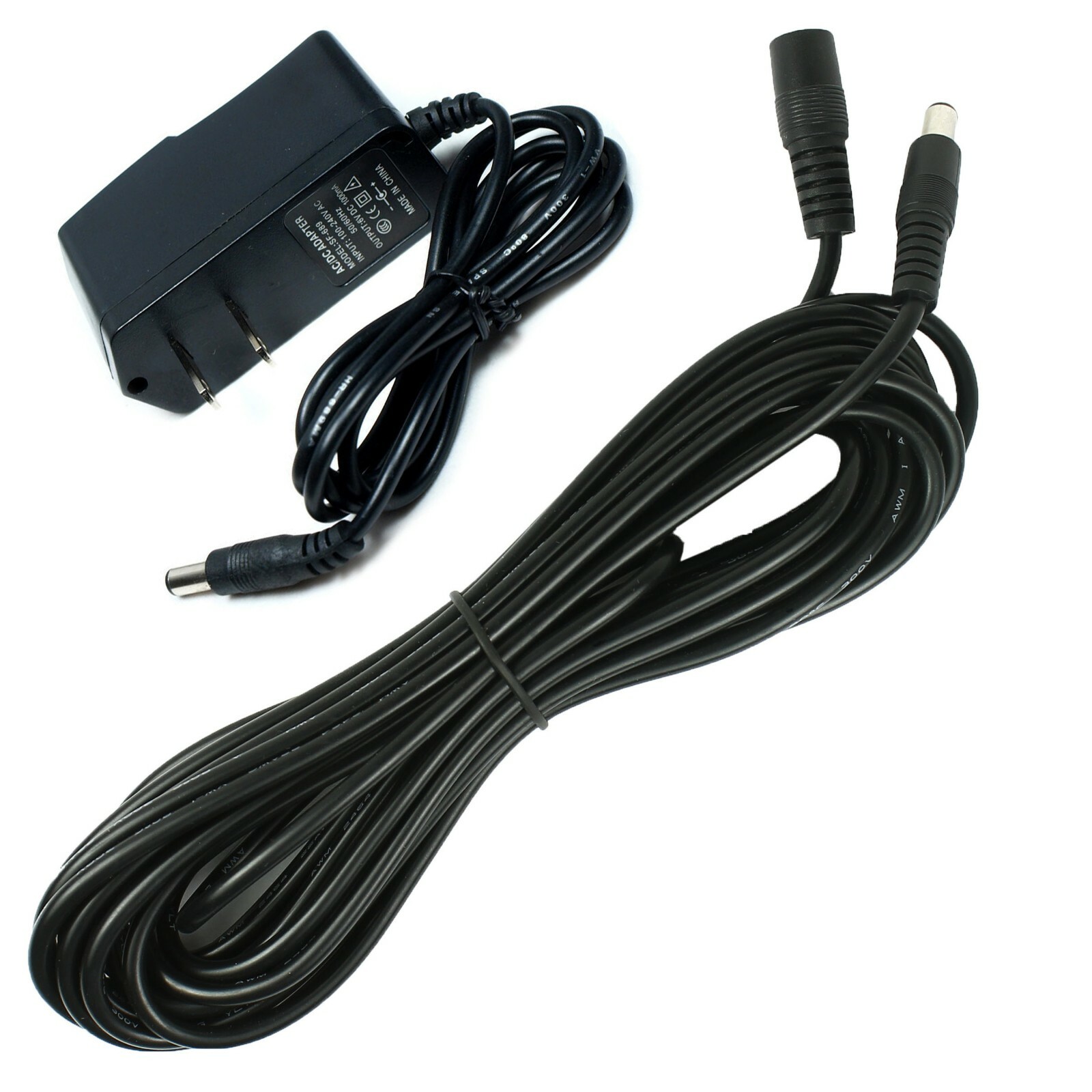 6V 1A 1000ma AC to DC Power Supply Adapter w/ 16ft DC Power Extension Cable Cord 6V 1A 1000ma AC to DC Power Supply Adapter w/ 16ft DC Power Extension Cable Cord