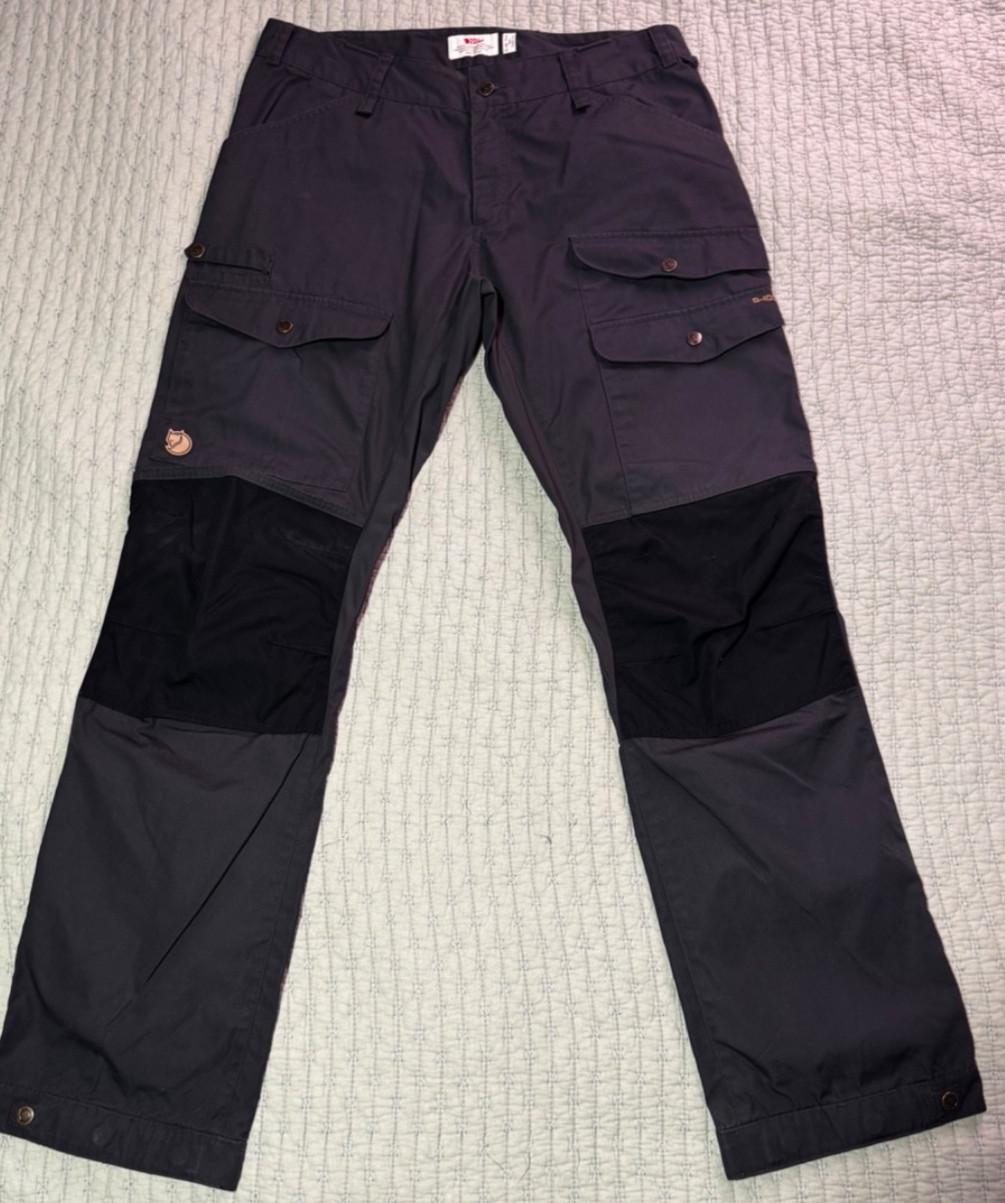 Fjallraven Vidda Pro Pants Men 36 Long EU 52 G-1000 Gray Black Hiking