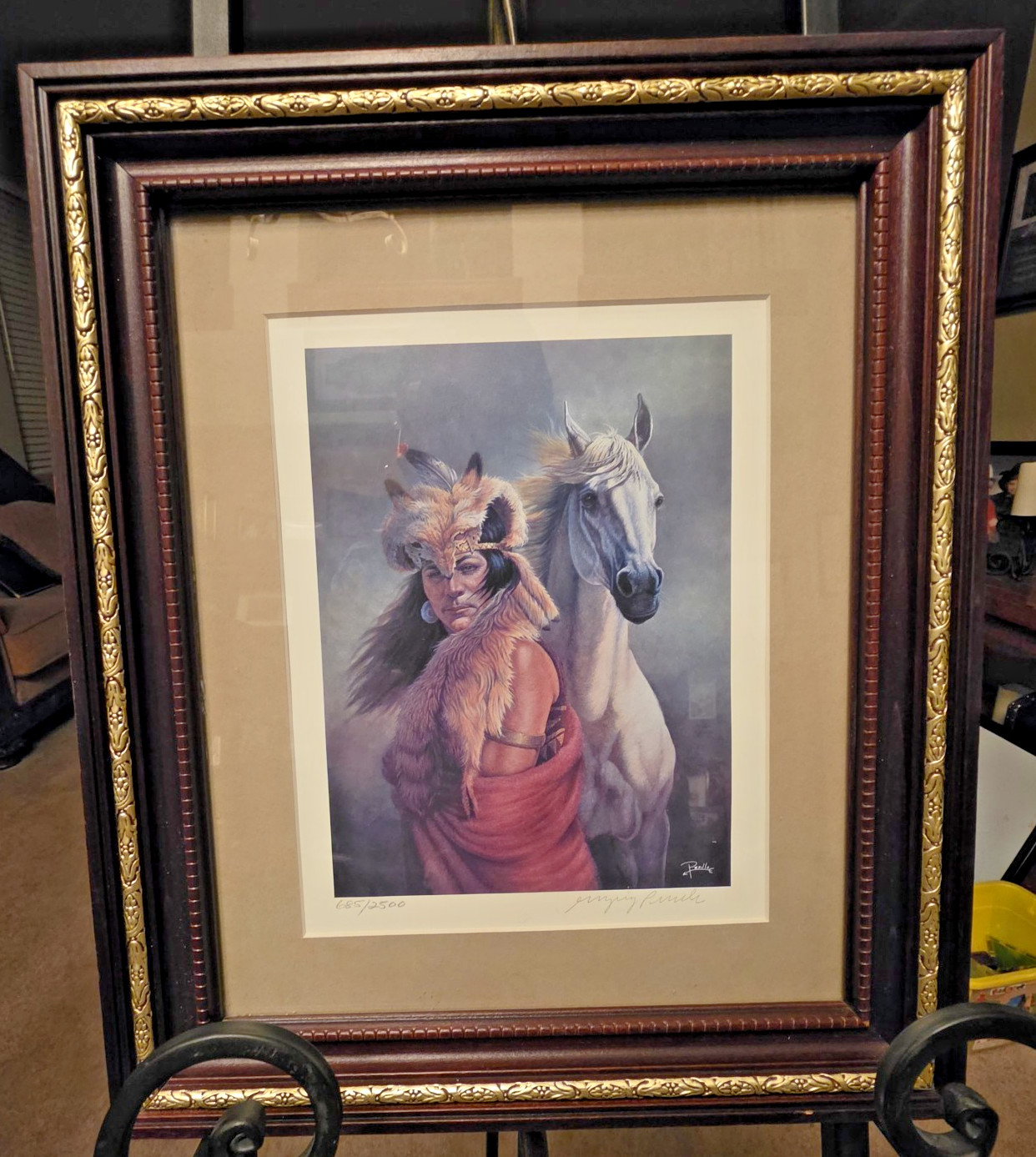 Gregory Perillo Indian Art Numbered Autographed Edition ChiefCrazyHorse 600/2500