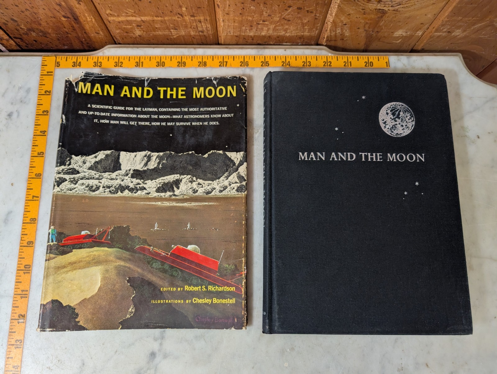 1st Edition Man And The Moon 1961 Robert Richardson & Chesley Bonestell HCDJ 1st Edition Man And The Moon 1961 Robert Richardson & Chesley Bonestell HCDJ