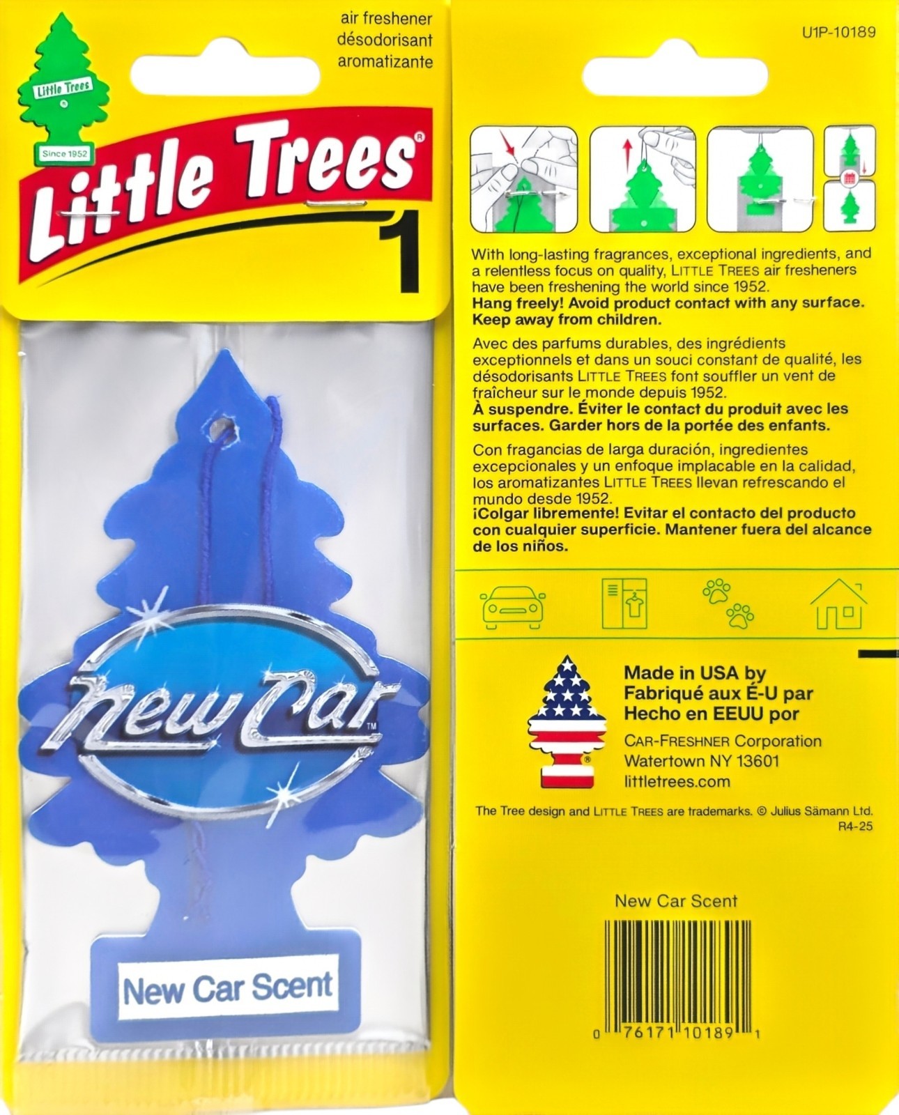 Little Trees New Car Scent, Air Freshener Home/Car Scent, 12 Pack Little Trees New Car Scent, Air Freshener Home/Car Scent, 12 Pack