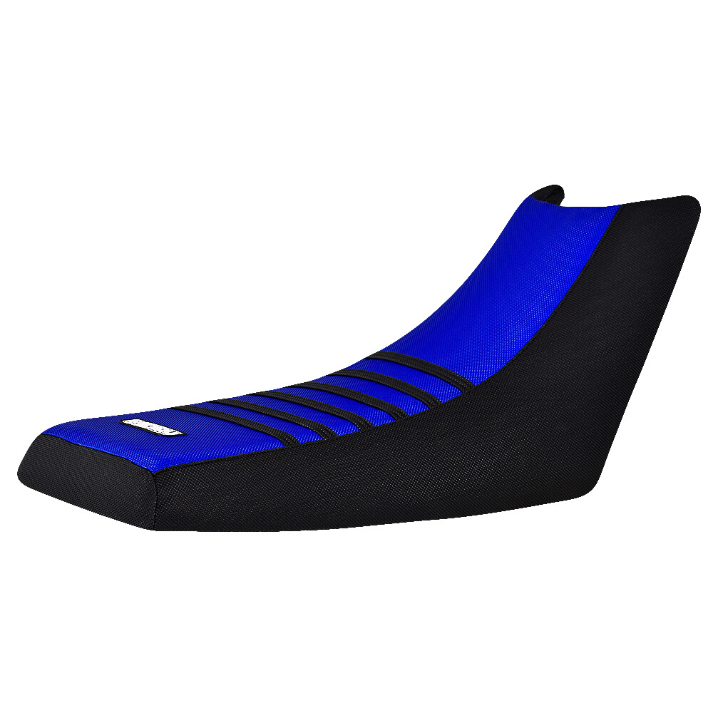 1988 - 2006 YAMAHA WARRIOR Gripper SEAT COVER Black / Blue / Black Ribs #111 1988 - 2006 YAMAHA WARRIOR Gripper SEAT COVER Black / Blue / Black Ribs #111