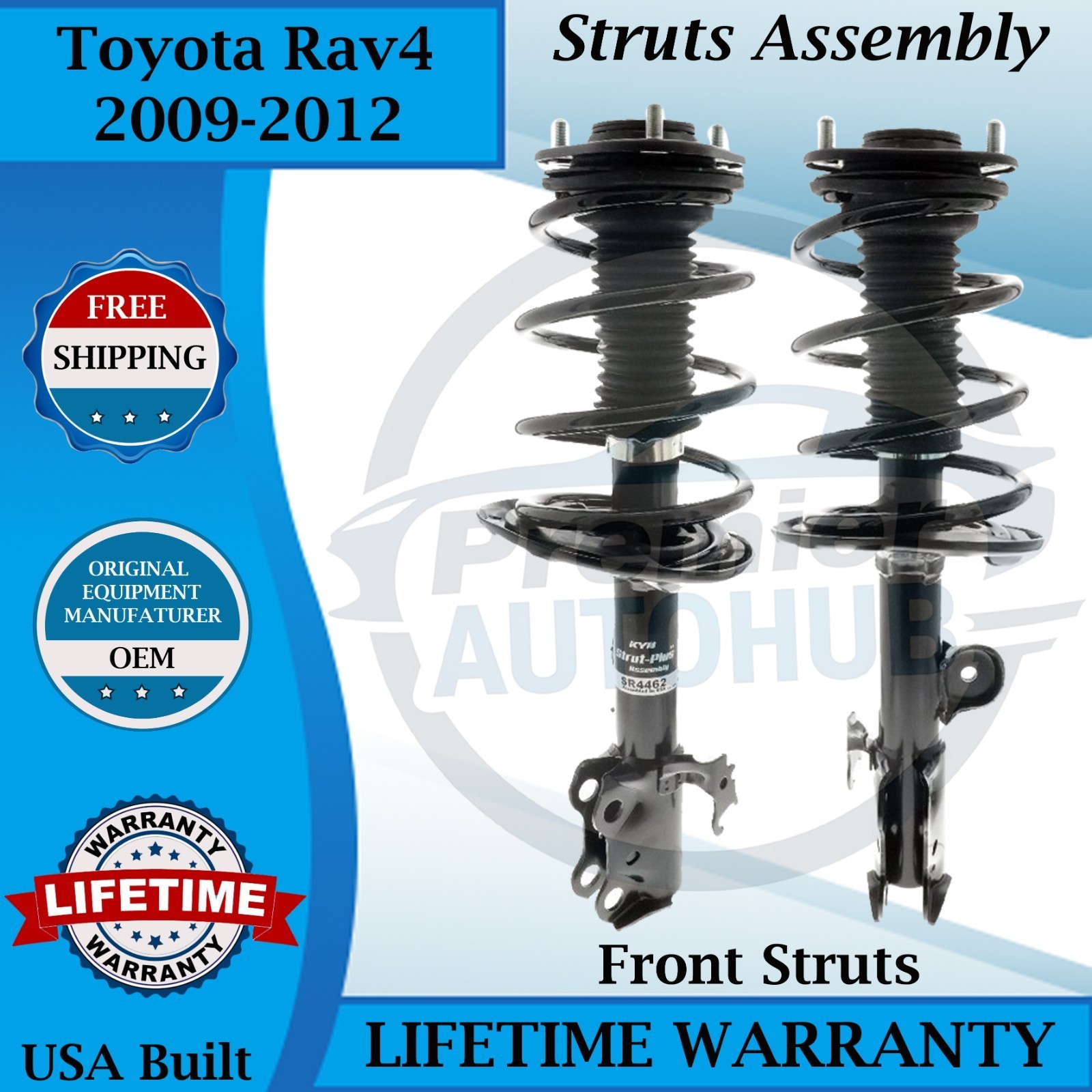 KYB Genuine OEM Front Strut Assembly For 2009-2012 Toyota Rav4 Lifetime Warranty