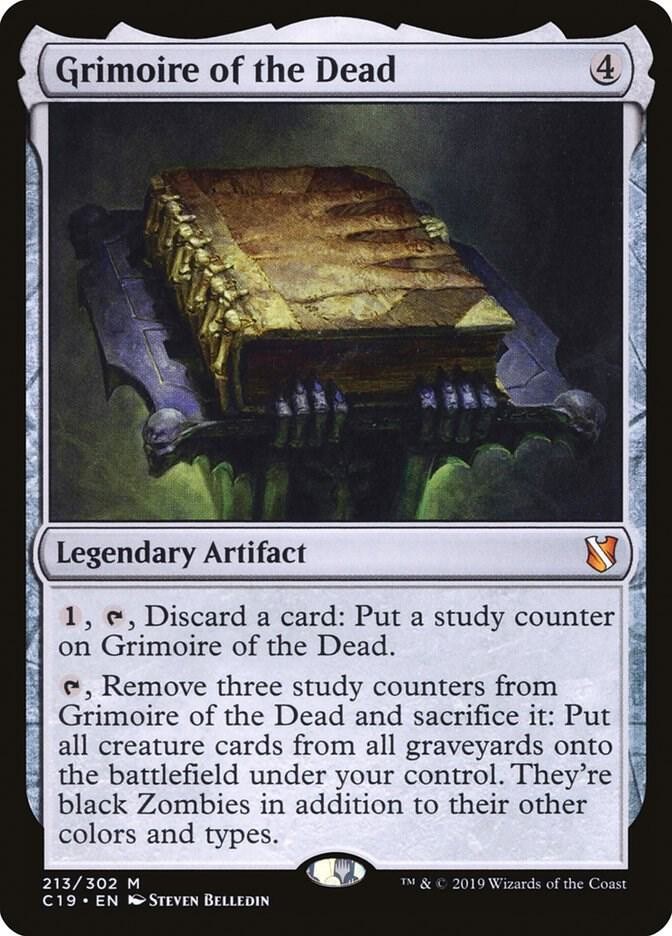 1x Grimoire of the Dead - Commander 2019 - NM  -  MTG