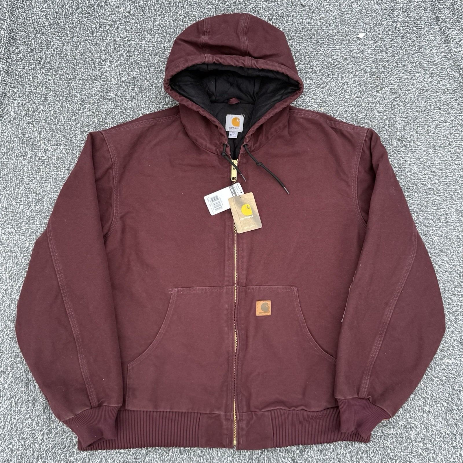 NEW Carhartt J130 PRT Canvas Hooded Jacket Burgundy Wine Size Men’s 2XL NEW Carhartt J130 PRT Canvas Hooded Jacket Burgundy Wine Size Men’s 2XL
