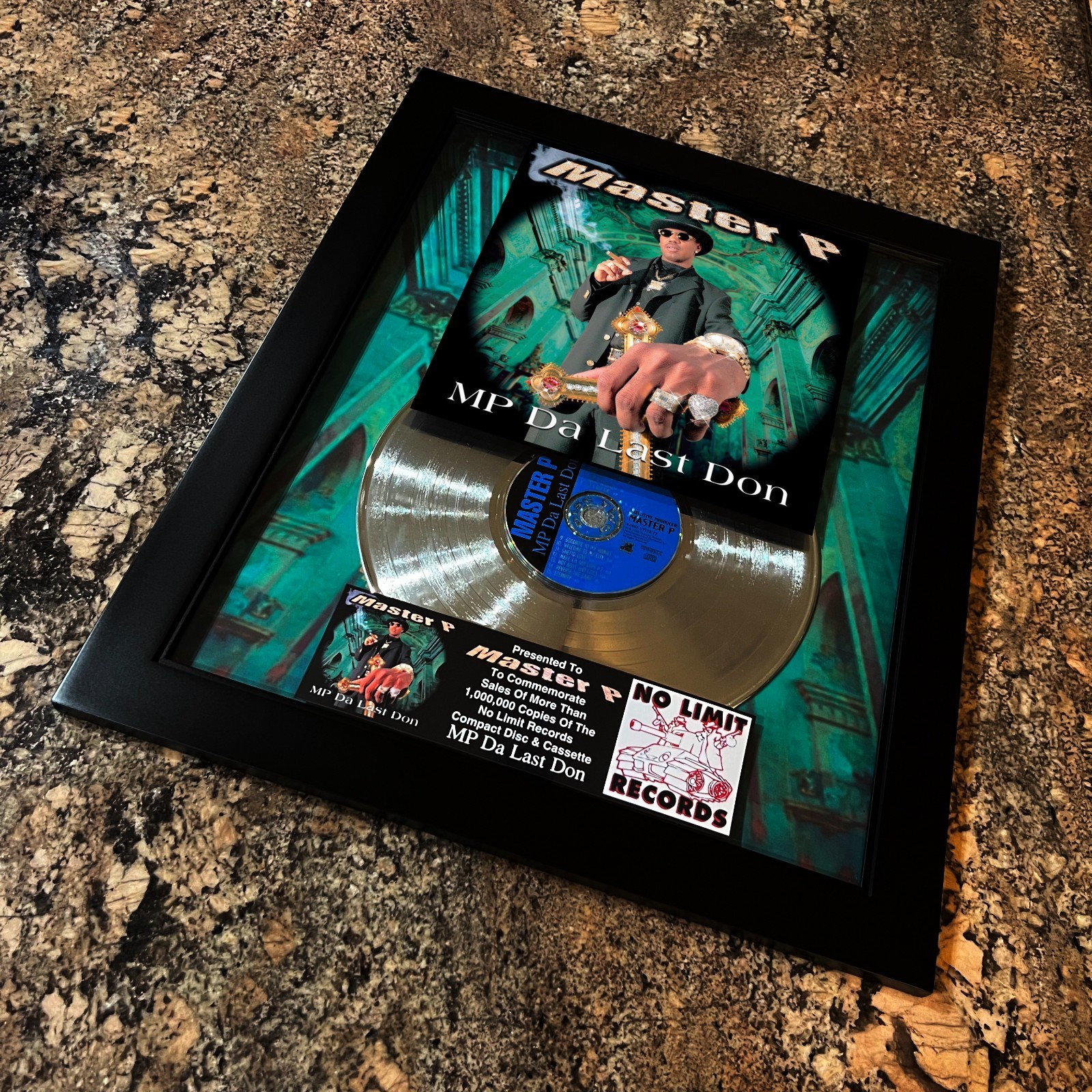 Master P ( MP Da Last Don ) Platinum Music Award Vinyl LP Record CD